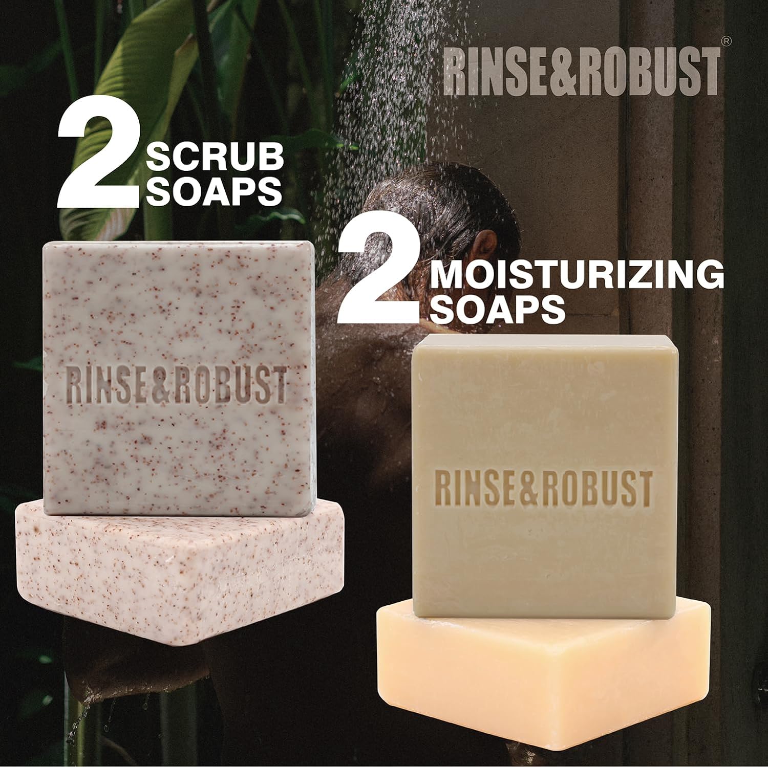 Body & Earth Bar Soap Mens Bar Soap 4Pcs Natural Soap Bar Set