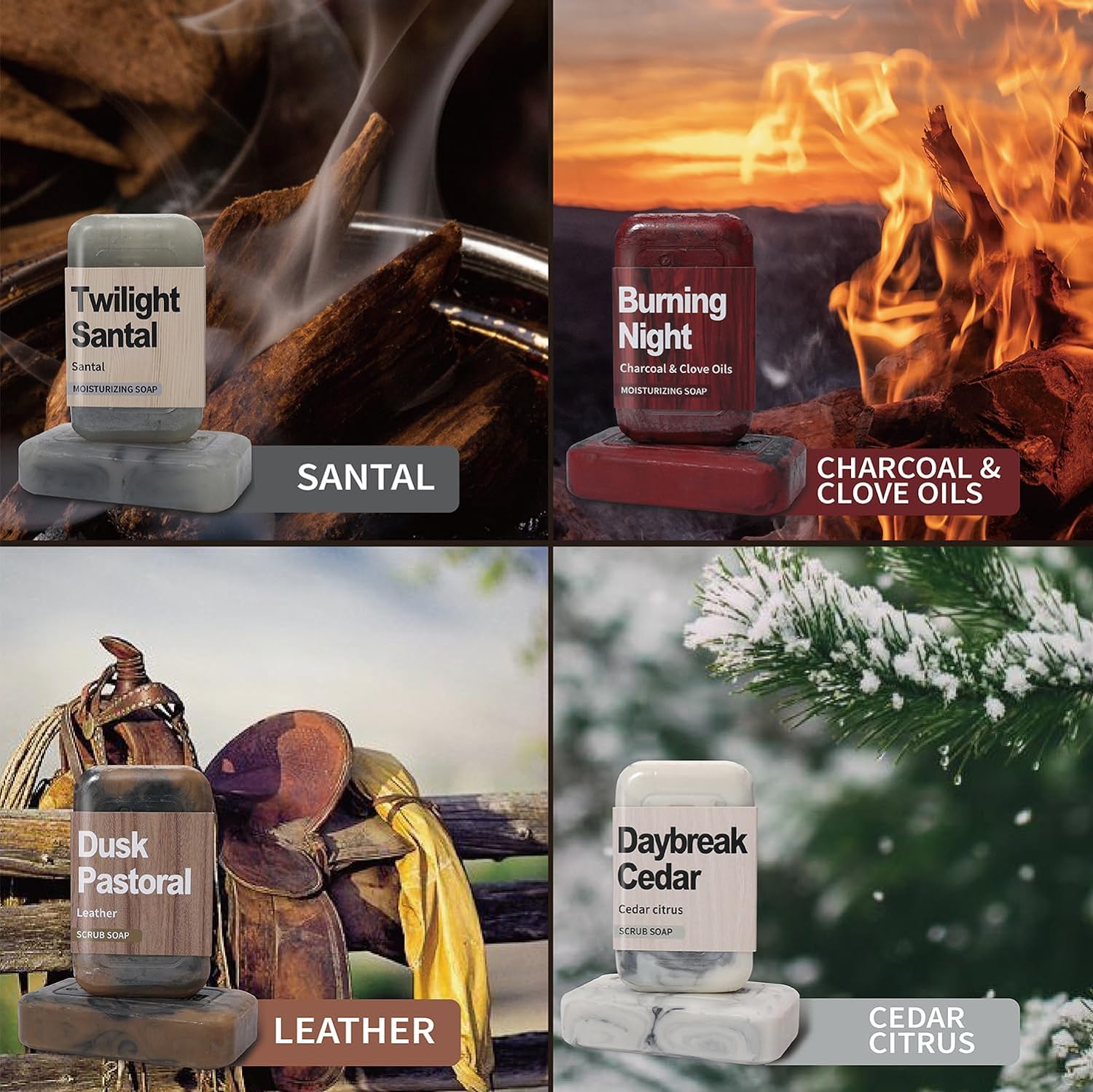 Body & Earth Bar Soap Mens Bar Soap Gift for Men Cleansing