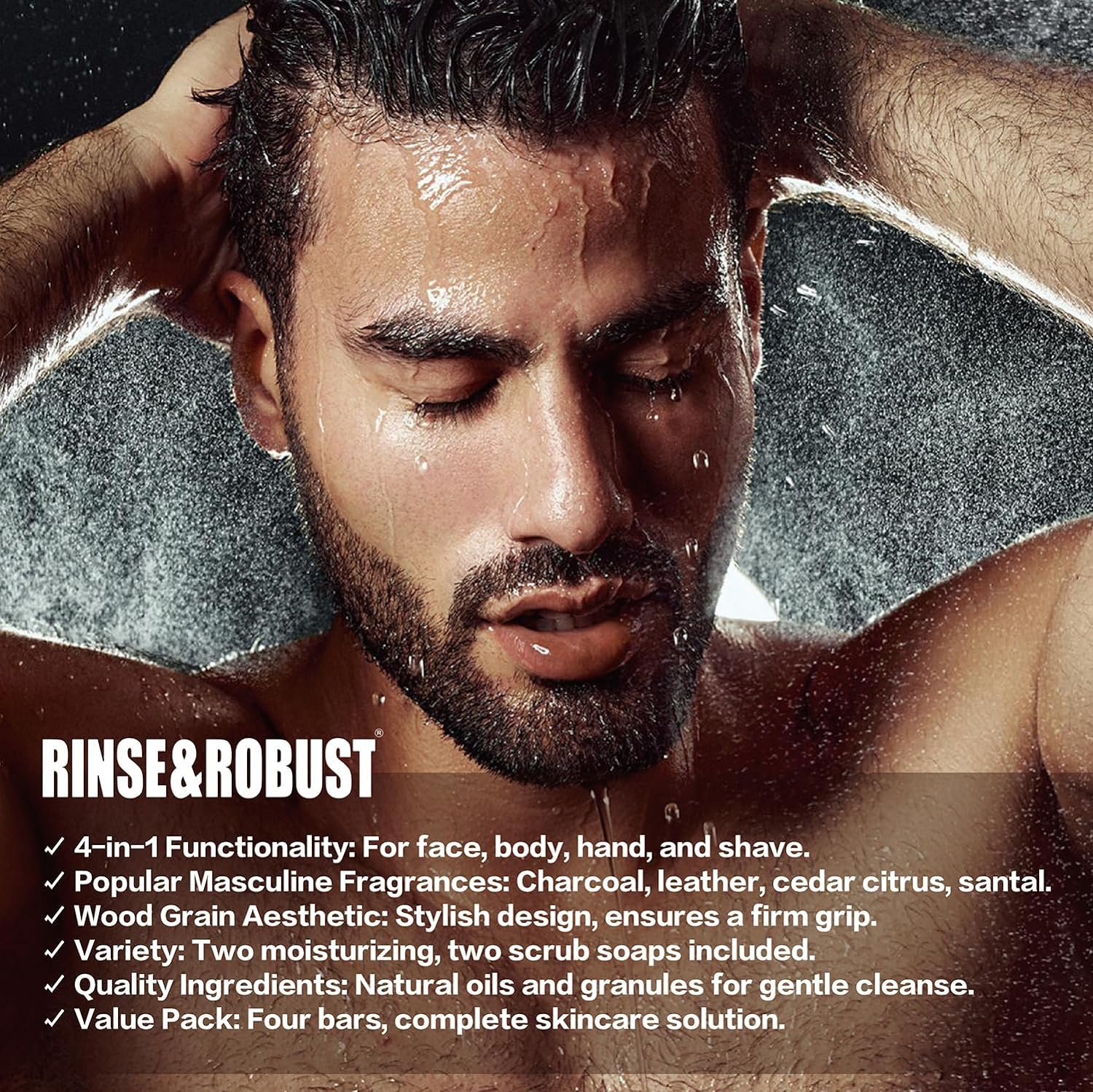 Body & Earth Bar Soap Mens Bar Soap Gift for Men Cleansing