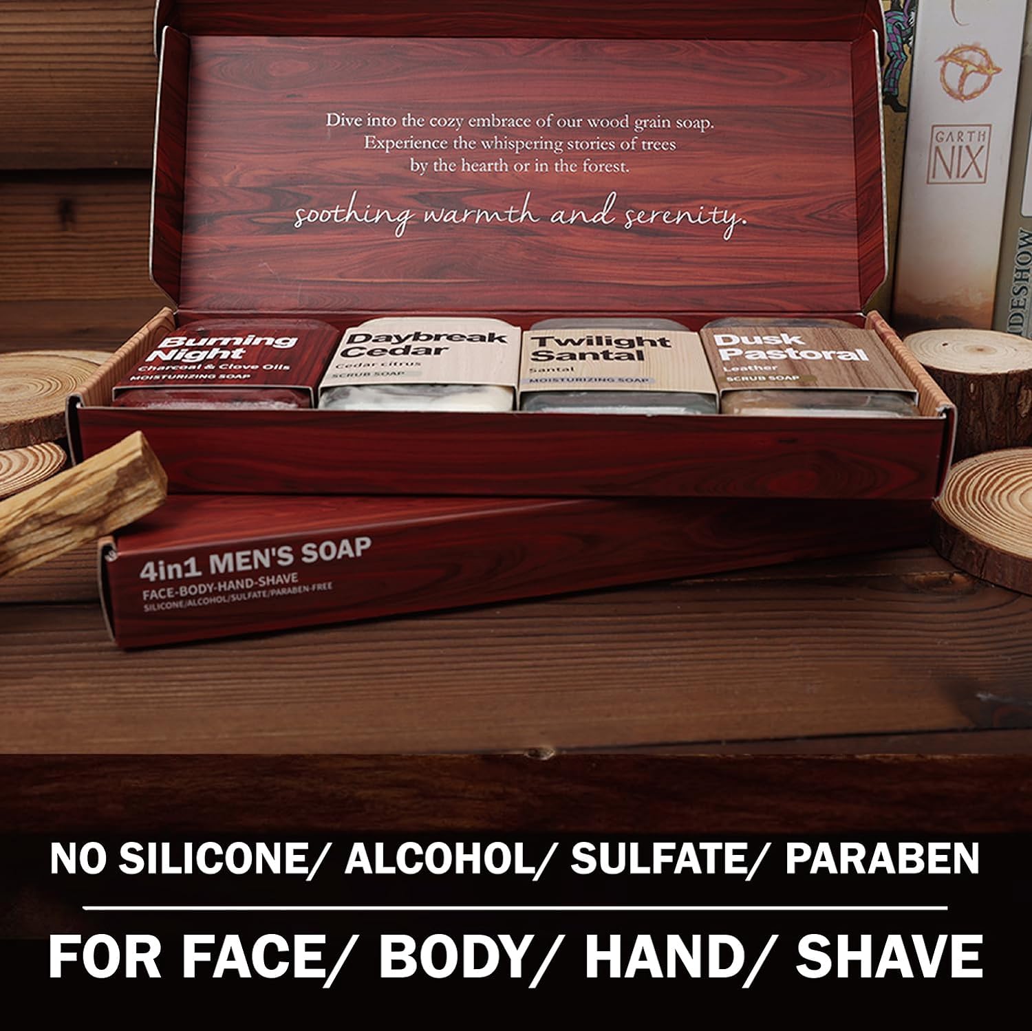 Body & Earth Bar Soap Mens Bar Soap Gift for Men Cleansing