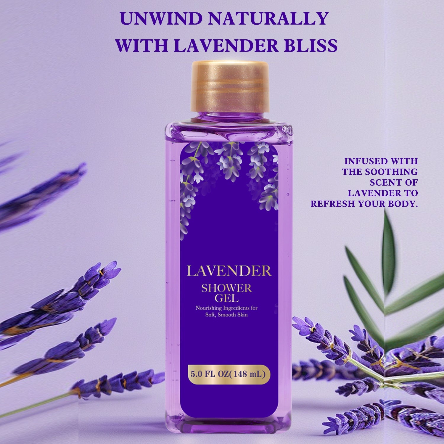 Body & Earth Bath Sets Body & Earth Bath Gift Sets for Women with Travel Bag, Lavender Scent for Mother&