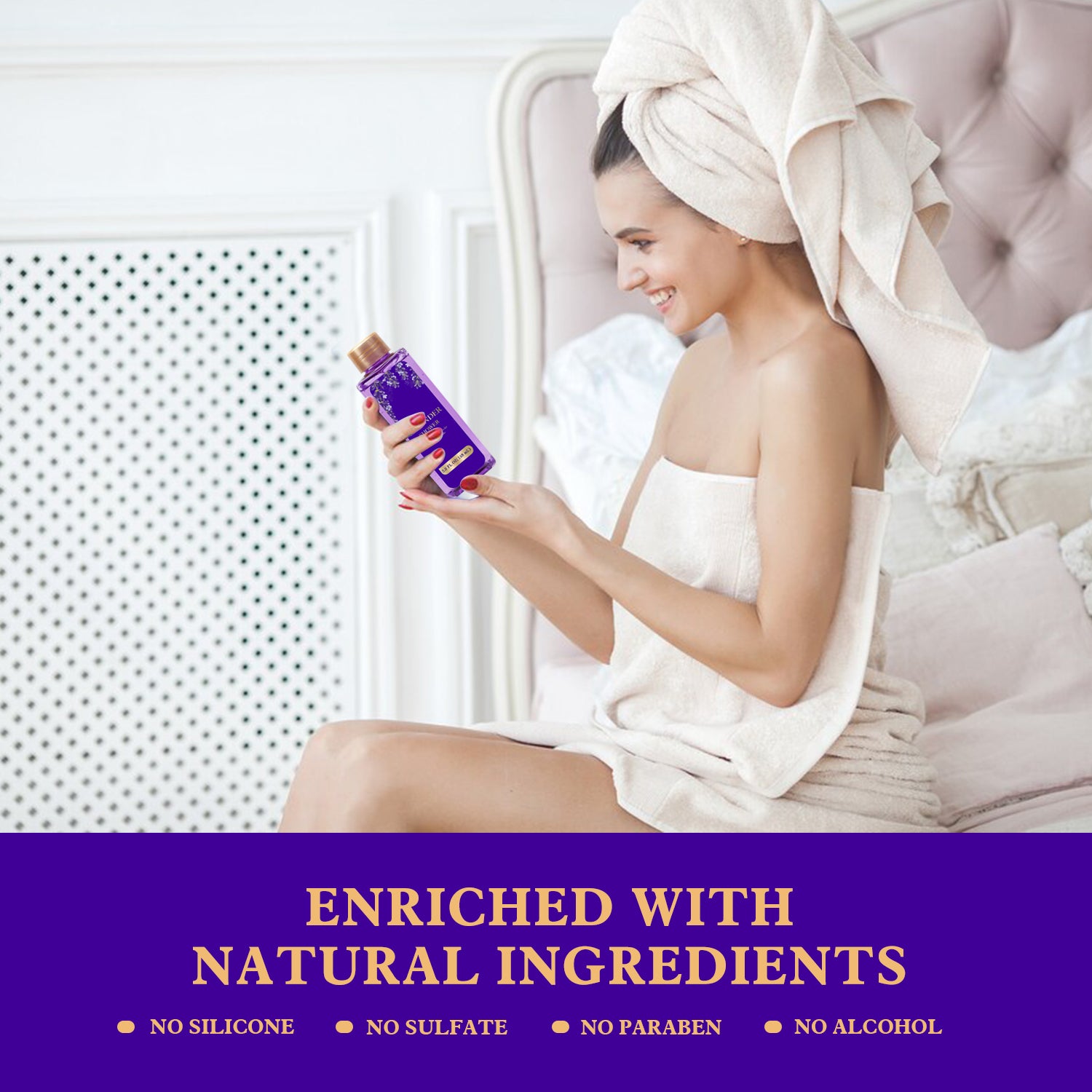 Body & Earth Bath Sets Body & Earth Bath Gift Sets for Women with Travel Bag, Lavender Scent for Mother&