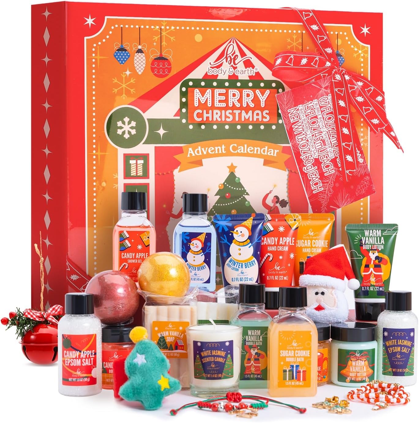 Body & Earth Christmas Gift Sets 24 Days of Christmas Advent Calendar Gifts Sets