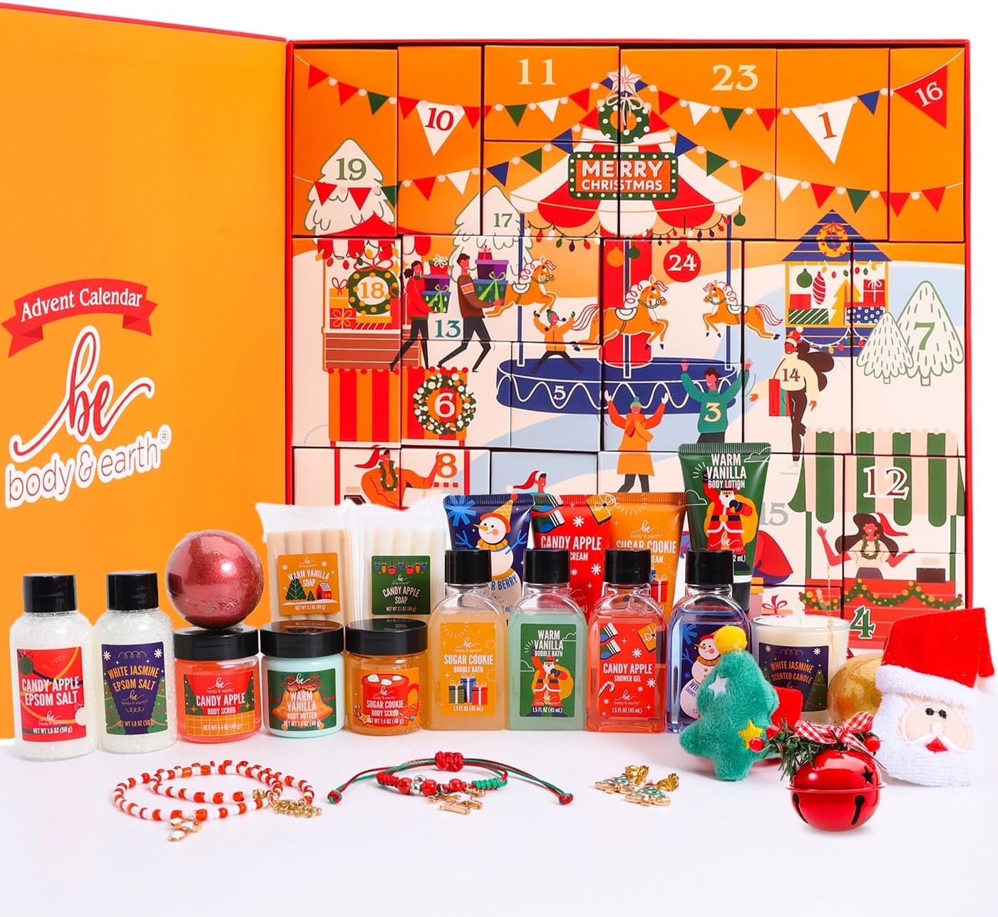 Body & Earth Christmas Gift Sets 24 Days of Christmas Advent Calendar Gifts Sets