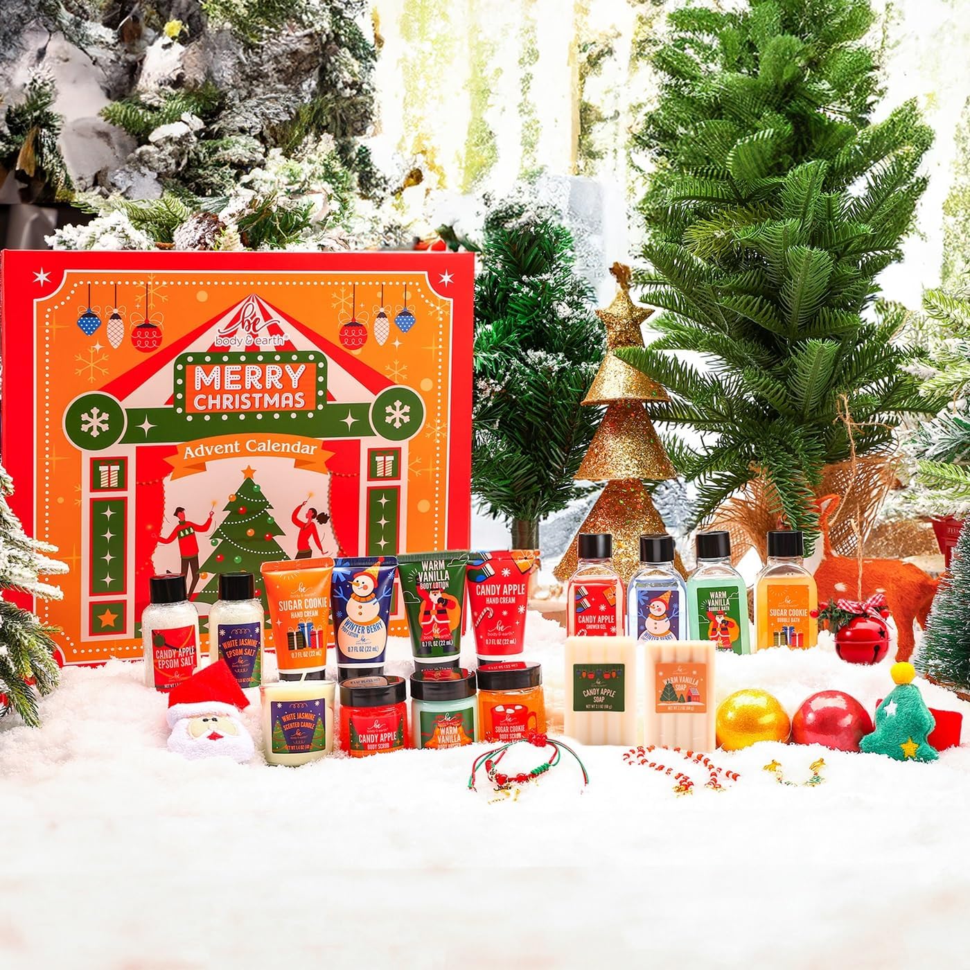 Body & Earth Christmas Gift Sets 24 Days of Christmas Advent Calendar Gifts Sets