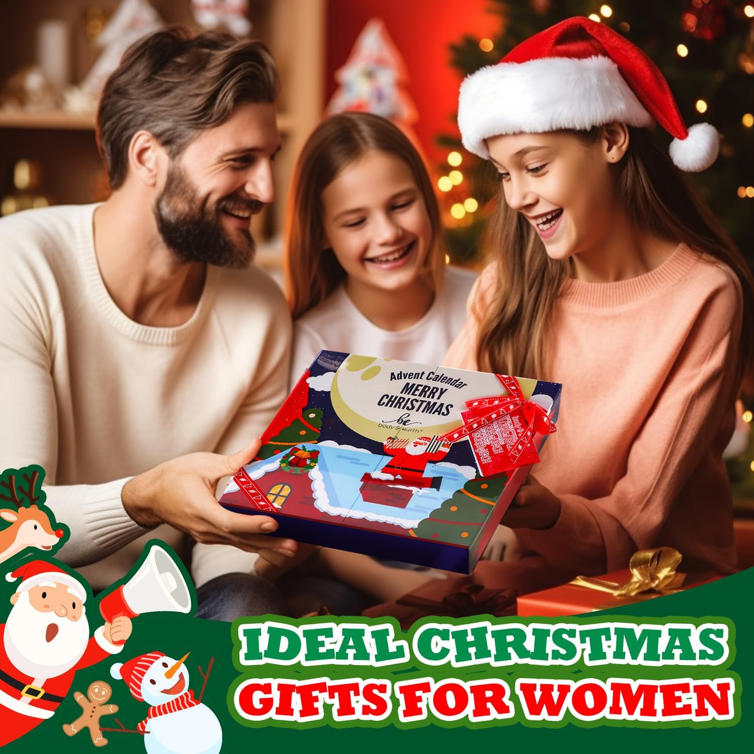 Body & Earth Christmas Gift Sets Advent Calendar 2024 - Christmas Gift Sets for Women