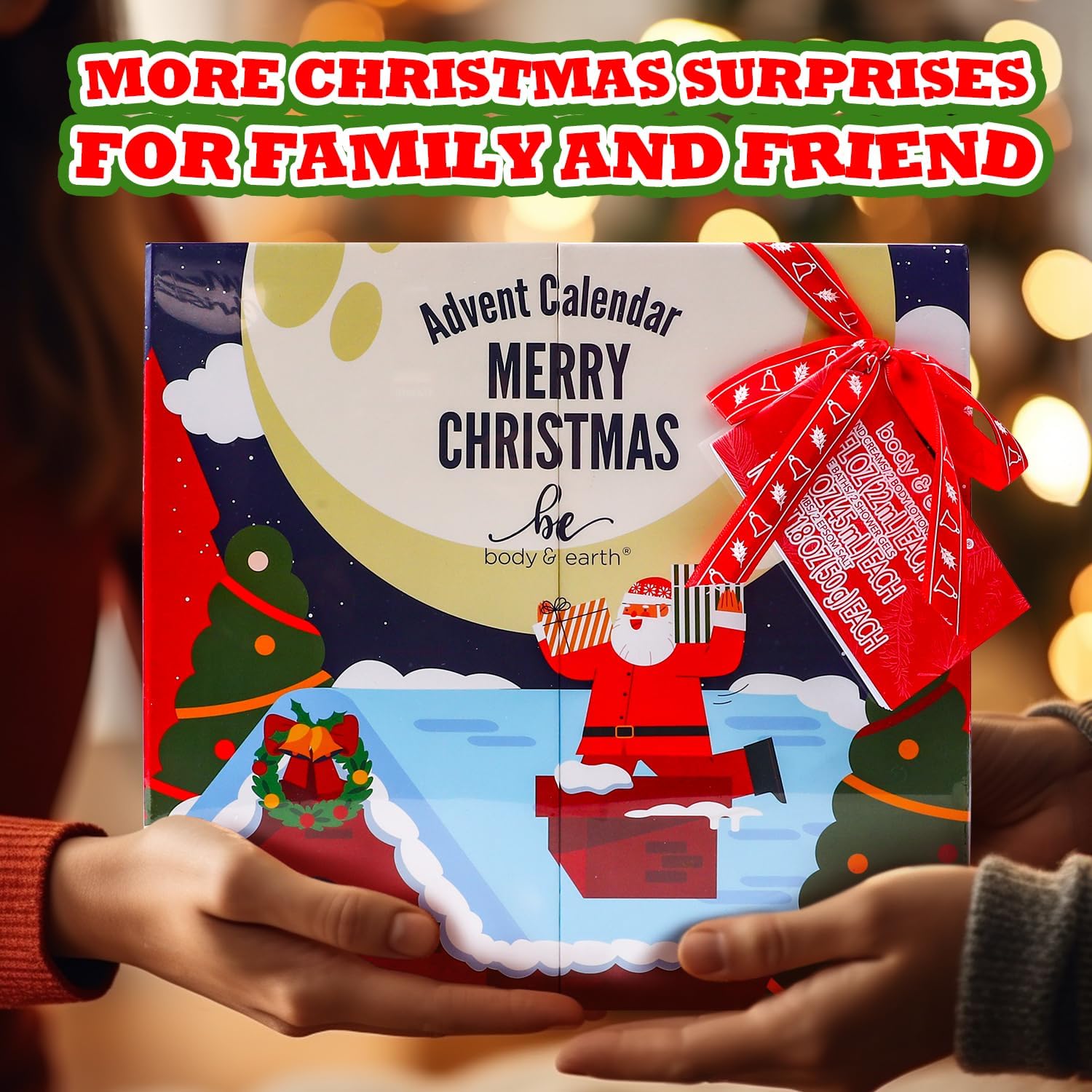 Body & Earth Christmas Gift Sets Advent Calendar 2024 - Christmas Gift Sets for Women