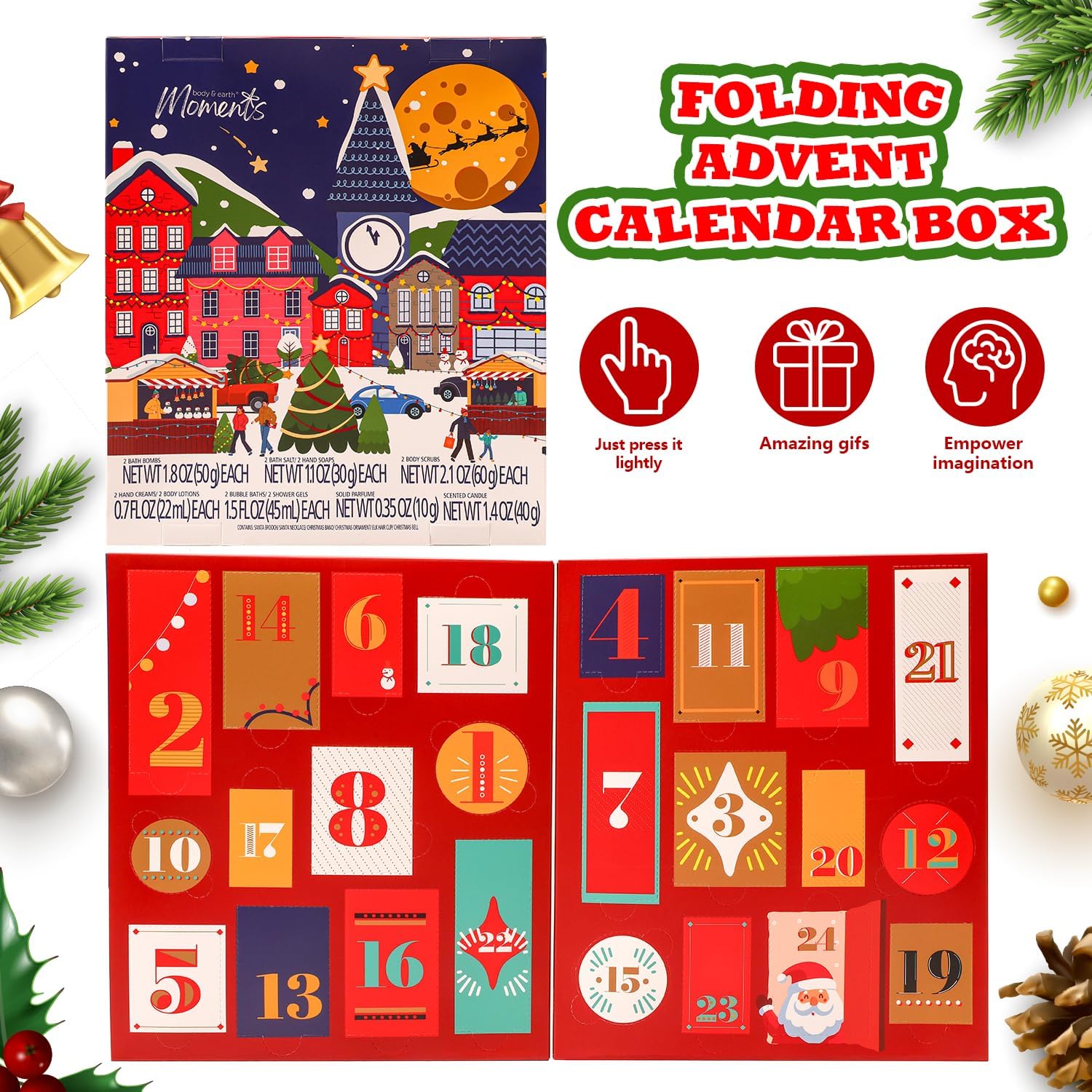 Body & Earth Christmas Gift Sets Advent Calendar 2024 Christmas Gifts Sets for Women