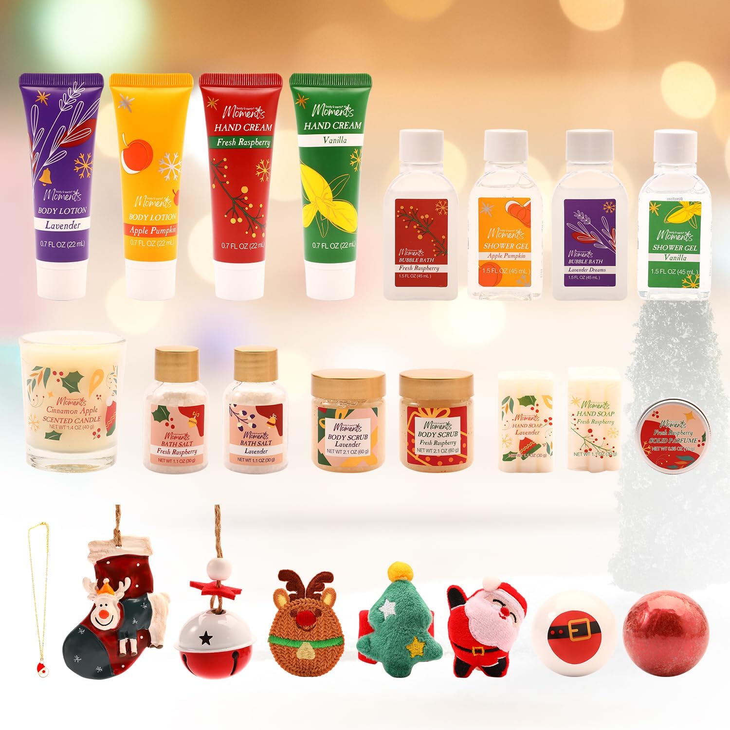 Body & Earth Christmas Gift Sets Advent Calendar 2024 Christmas Gifts Sets for Women