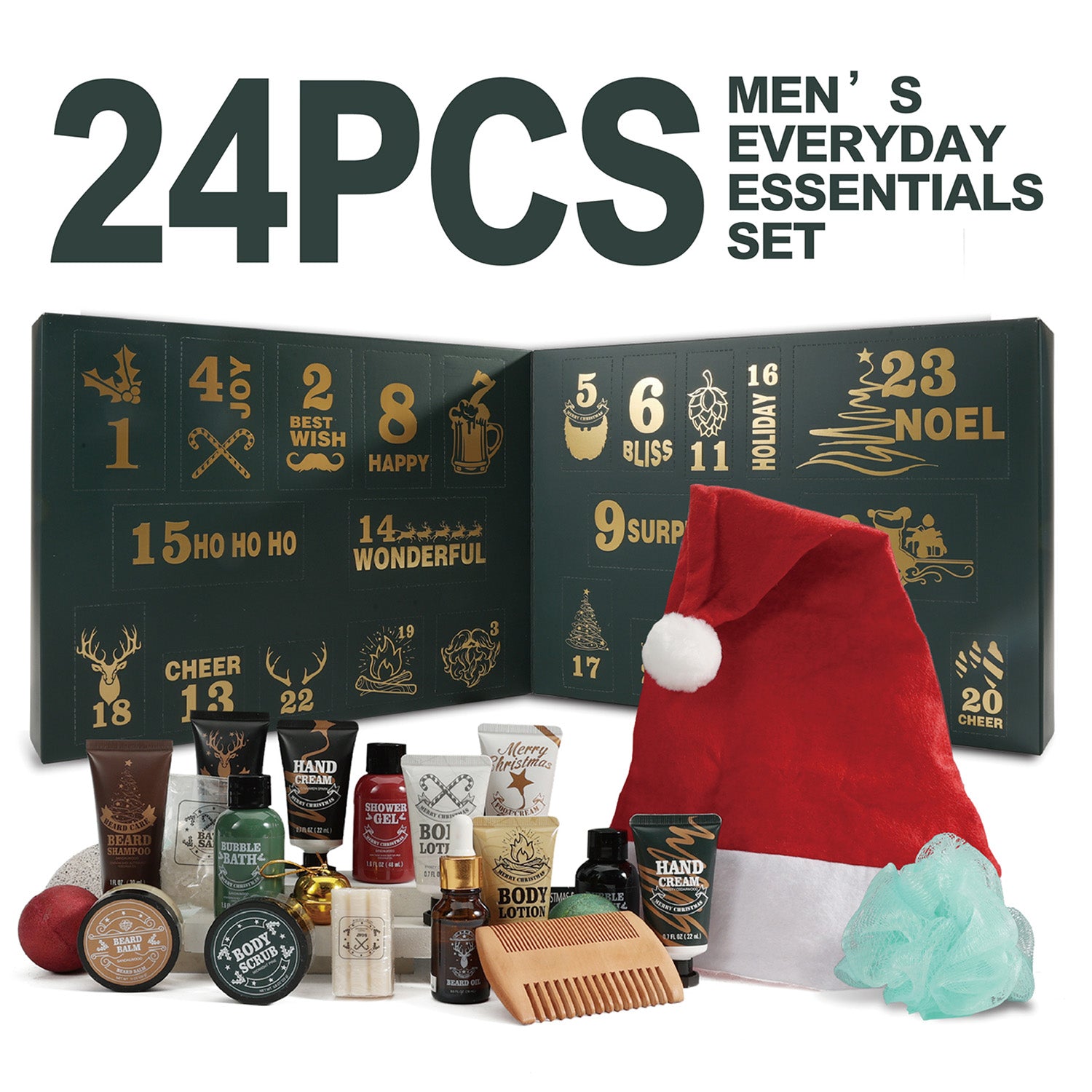 Body & Earth Christmas Gift Sets Body & Earth Advent Calendar 2024 for Men Christmas Gifts