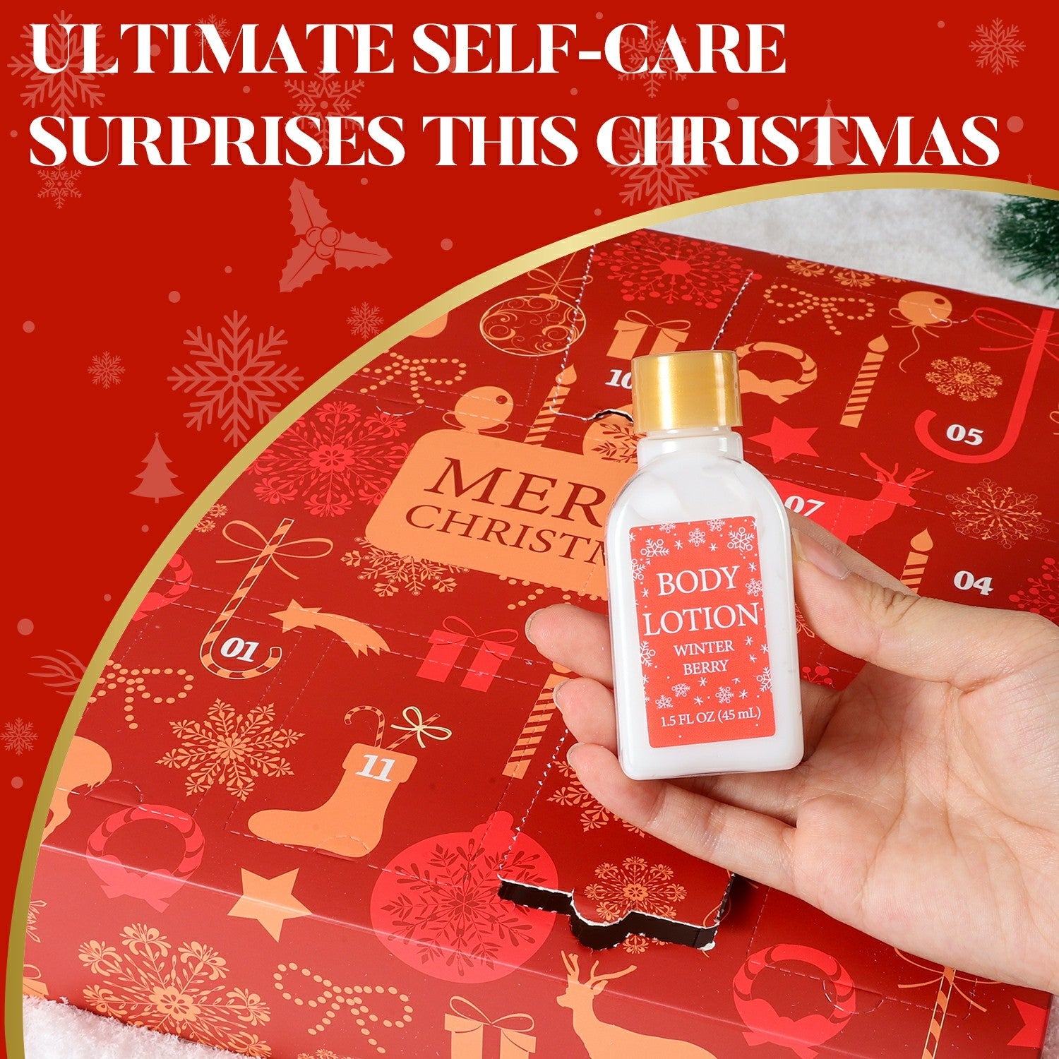 Body & Earth Christmas Gift Sets Holiday Beauty Deluxe Advent Calendar 12pcs