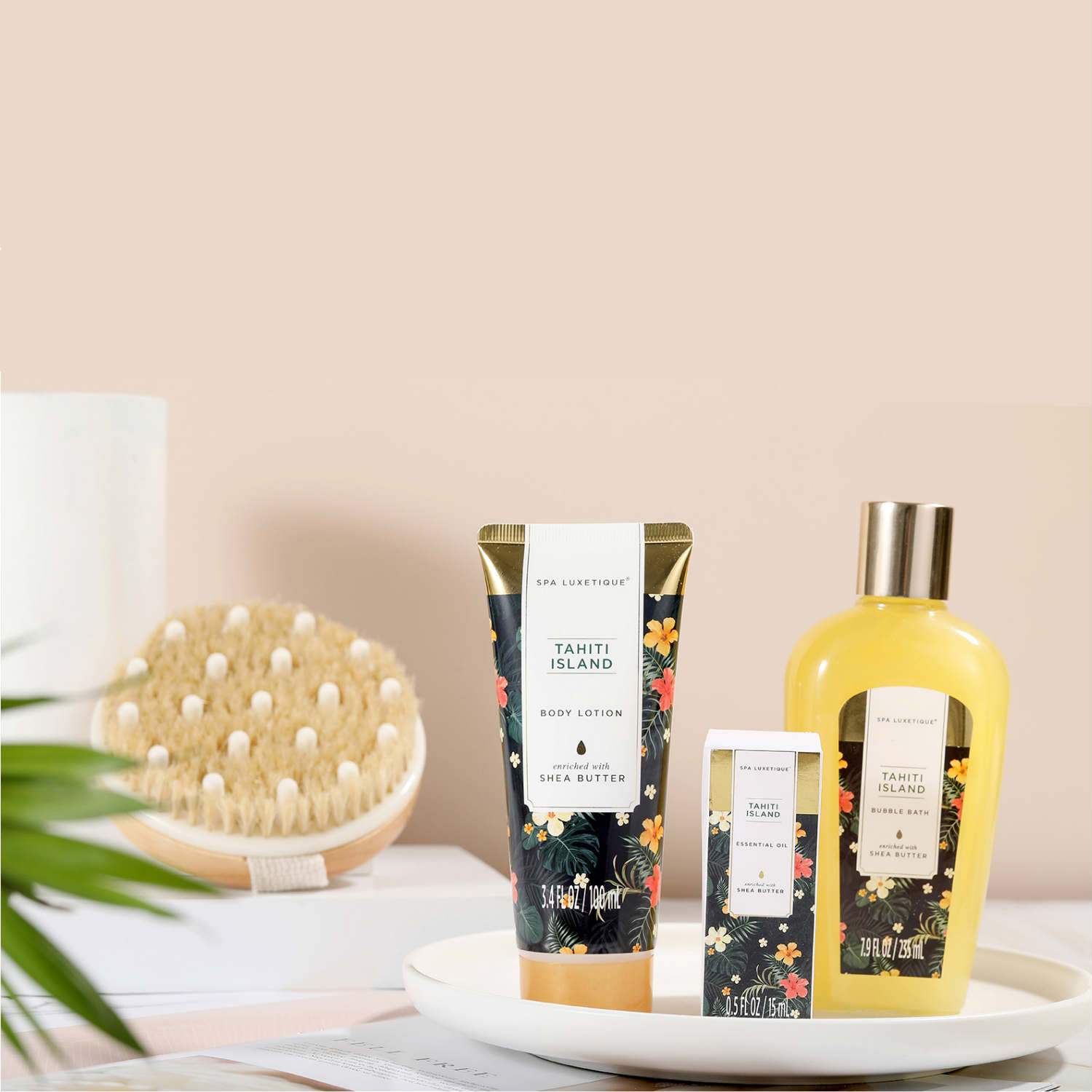 Body & Earth Gift Sets New Tahiti Island Fashion Bath Set Tote