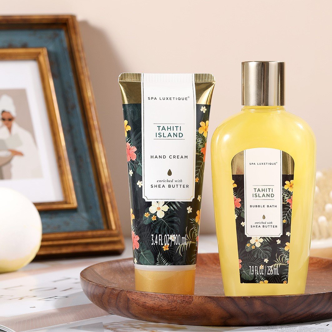 Body & Earth Gift Sets New Tahiti Island Fashion Bath Set Tote