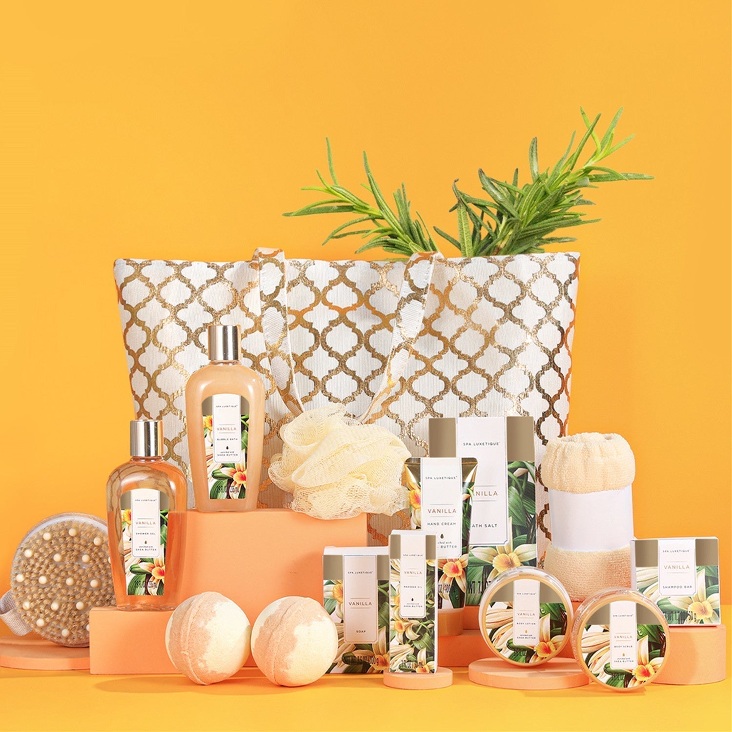 Body & Earth Gift Sets Vanilla Fashion Bath Set Tote