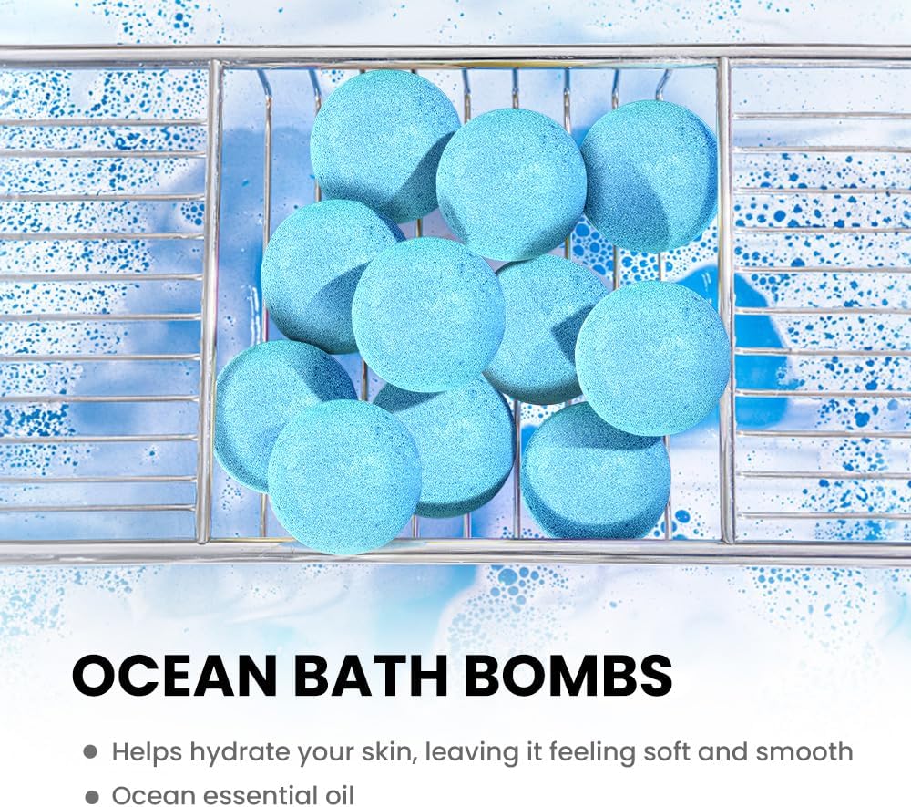 Body & Earth Inc 10pcs Ocean Bath Bomb Gift Sets
