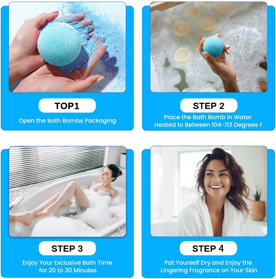 Body & Earth Inc 10pcs Ocean Bath Bomb Gift Sets