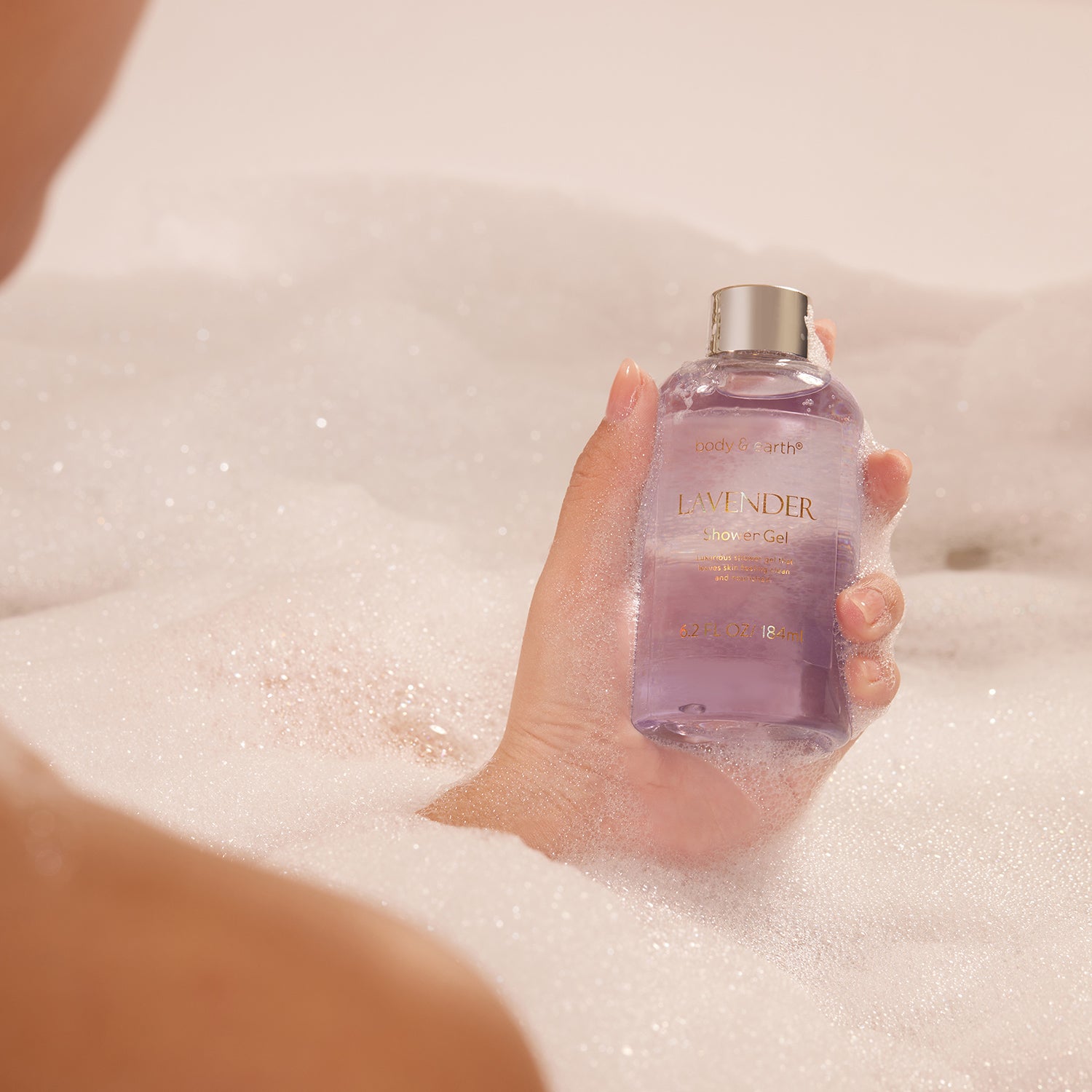 Body & Earth Inc 6 Pcs Lavender Relaxing Bath and Body Set