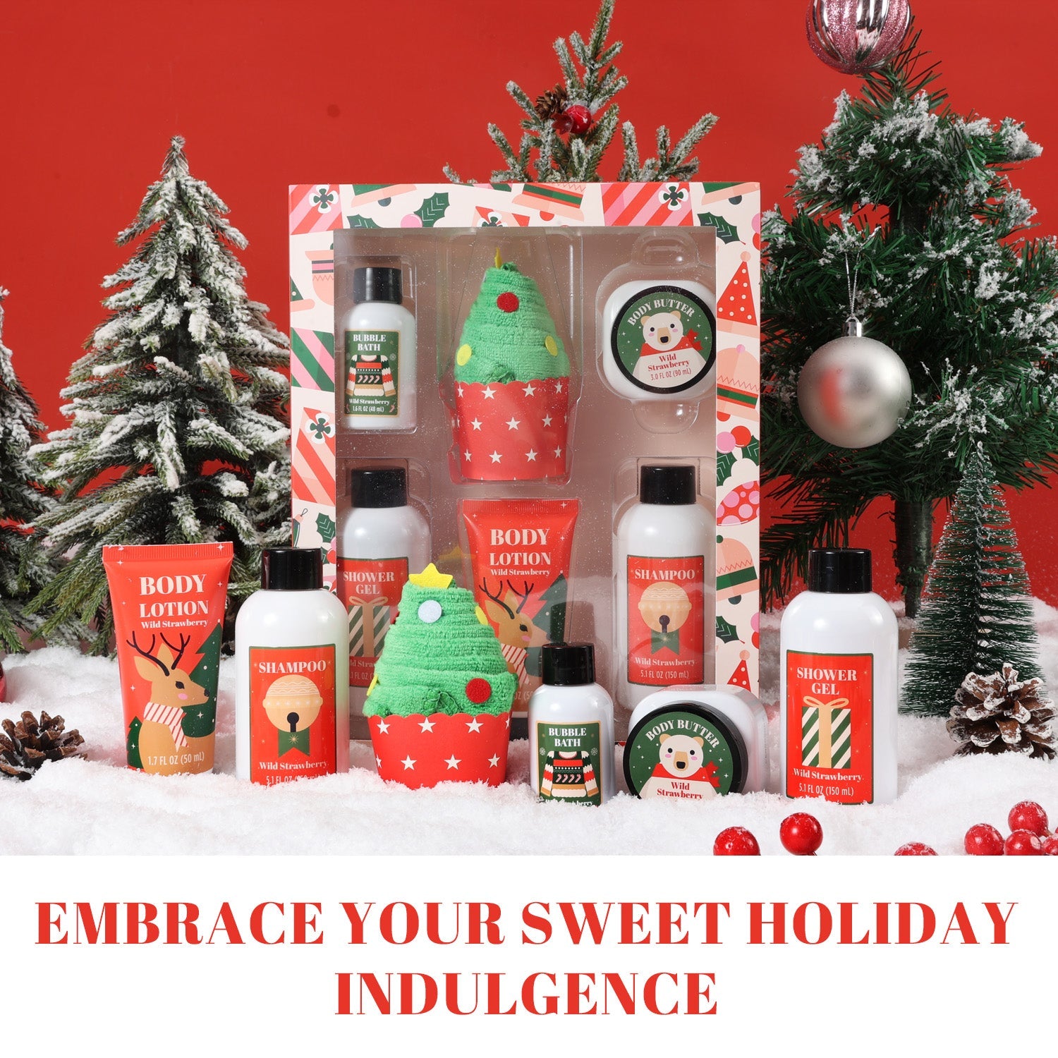 Body & Earth Inc 6 Pcs Spa Bath Gift Set for Christmas