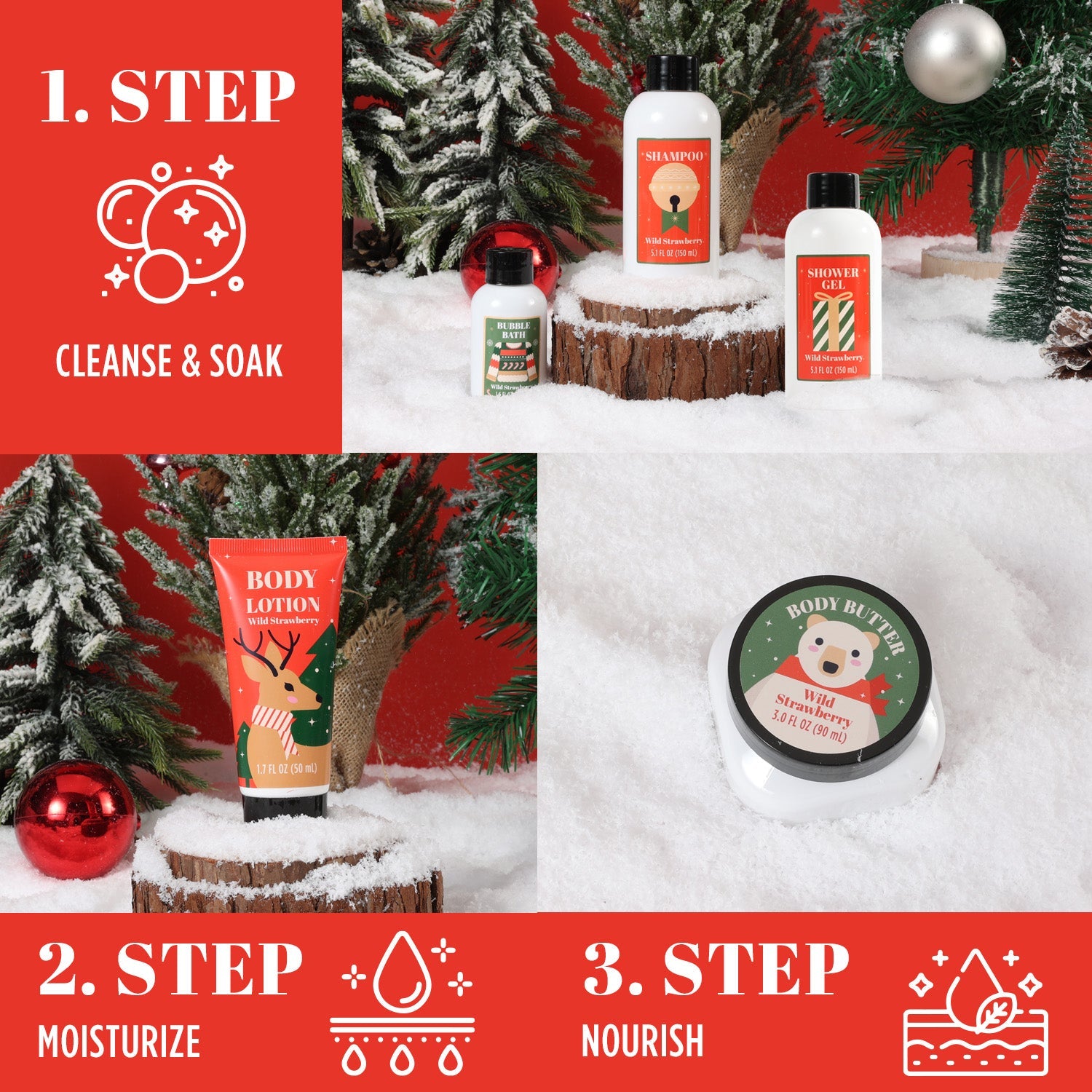 Body & Earth Inc 6 Pcs Spa Bath Gift Set for Christmas
