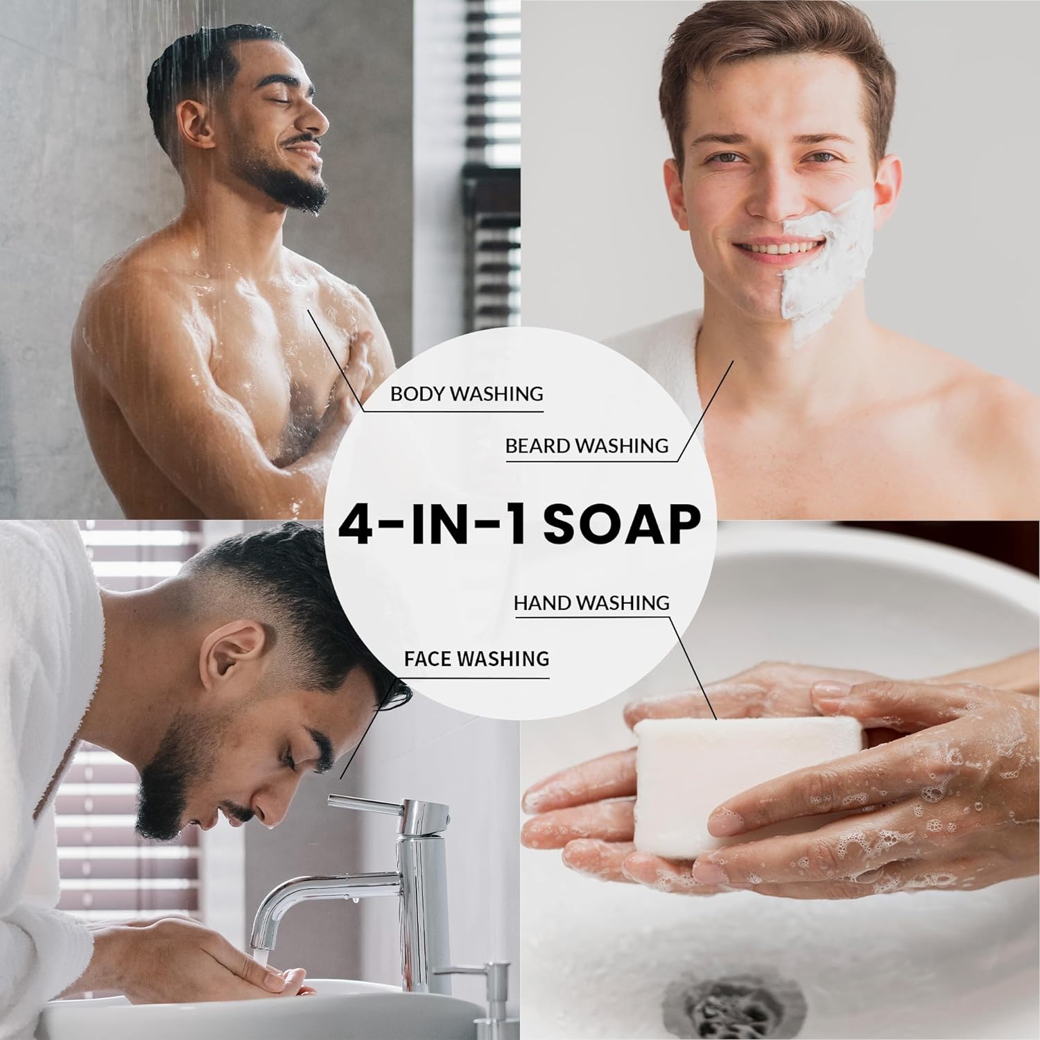 Body & Earth Inc 6Pack Moisturizing & Exfoliating Oatmeal Scrub Soap