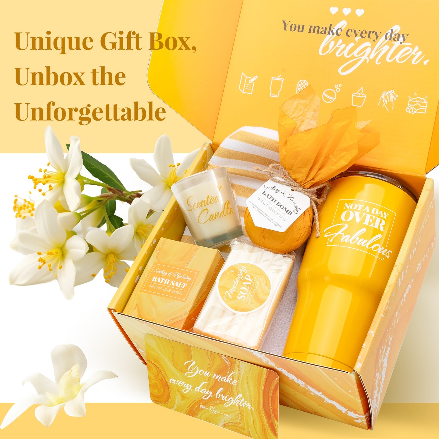 Body & Earth Inc 7 Pcs Vanilla Bath Set Beauty Body Care Spa Kit for Her