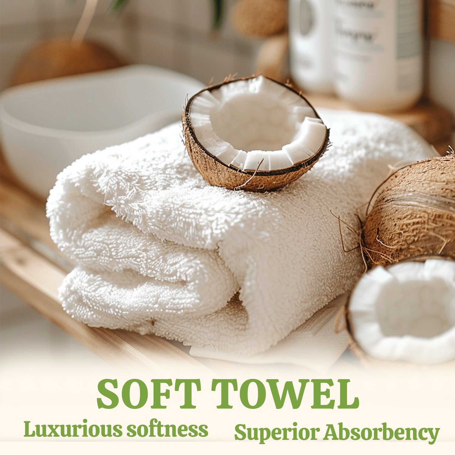 Body & Earth Inc 8 Pcs Coconut Bath Set