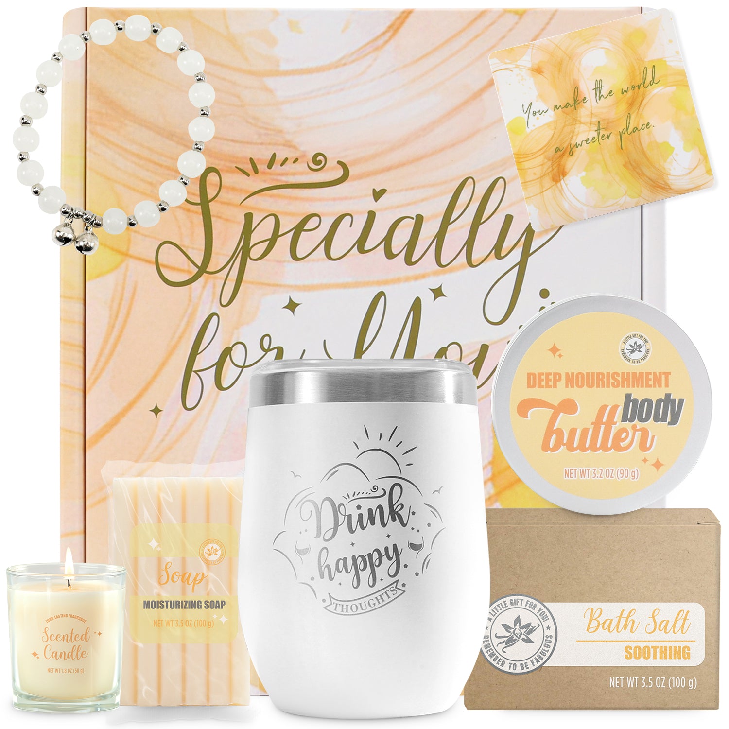 Body & Earth Inc 9 Pcs Vanilla Bath Set Gifts for Mom