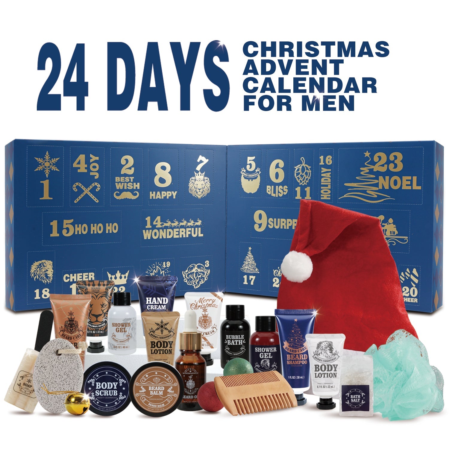 Body & Earth Inc Advent Calendar 2024 Christmas Gifts Sets for Men, Countdown Surprise Xmas Gift Idea