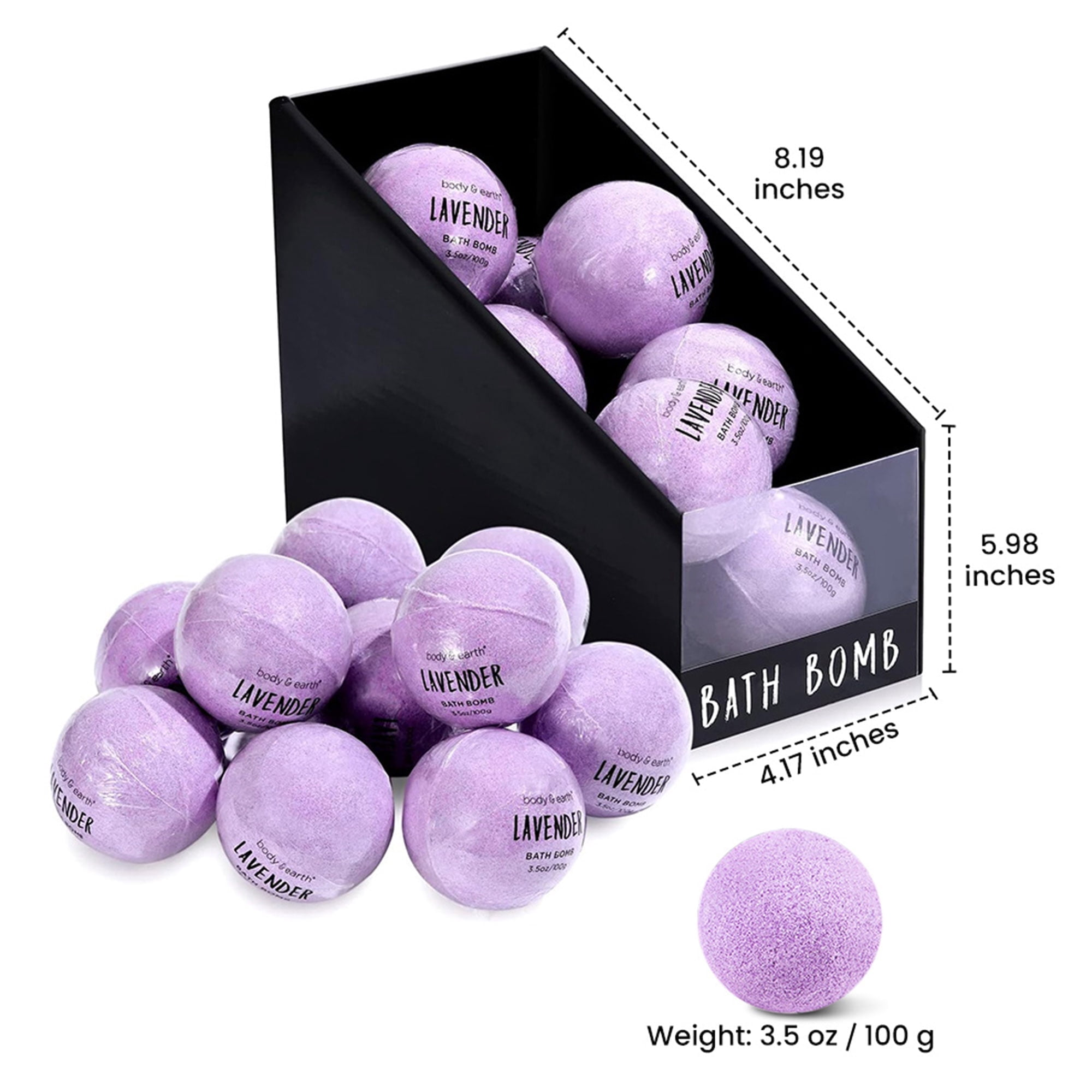 Body & Earth Inc Bath Bombs Gift Set for Women Relaxing