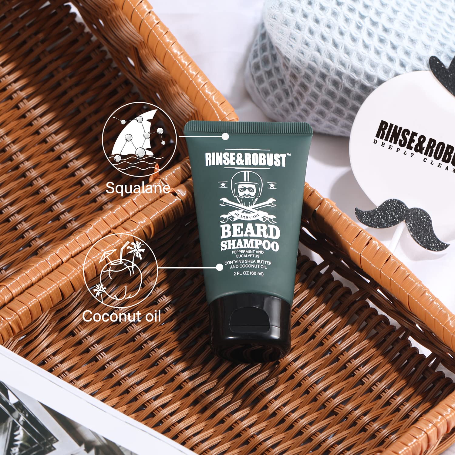Body & Earth Inc Beard Growth Kit For Men Beard Care Set 8pcs