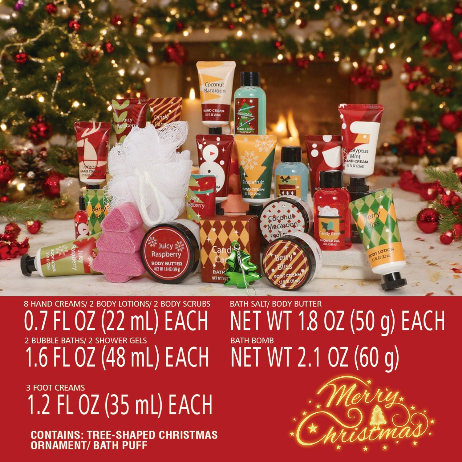 Body & Earth Inc Body & Earth 24 Days Christmas Advent Calendar 2025, Bath Sets Gift Idea for Women Xmas