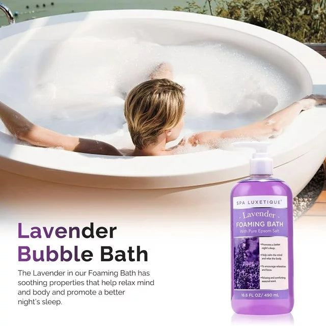 Body & Earth Inc Bubble Foaming Bath with Pure Epsom Salt