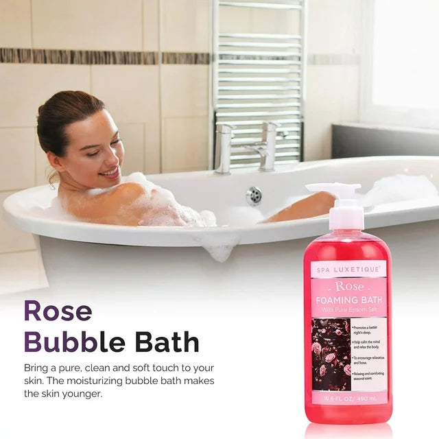 Body & Earth Inc Bubble Foaming Bath with Pure Epsom Salt