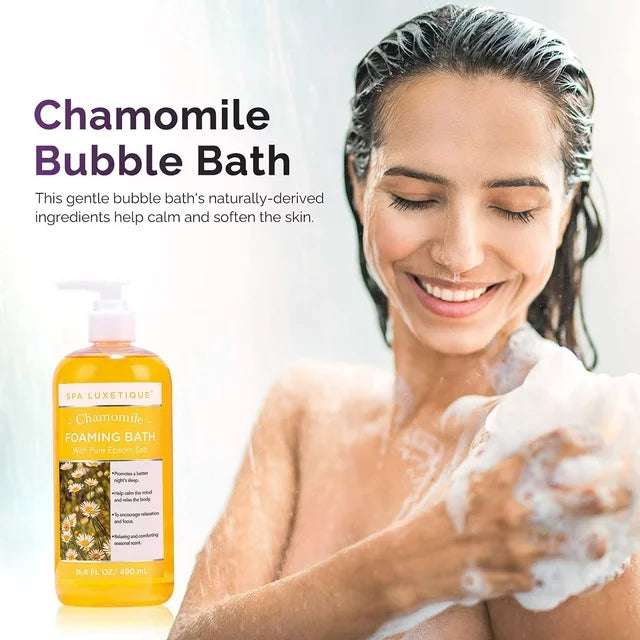 Body & Earth Inc Bubble Foaming Bath with Pure Epsom Salt