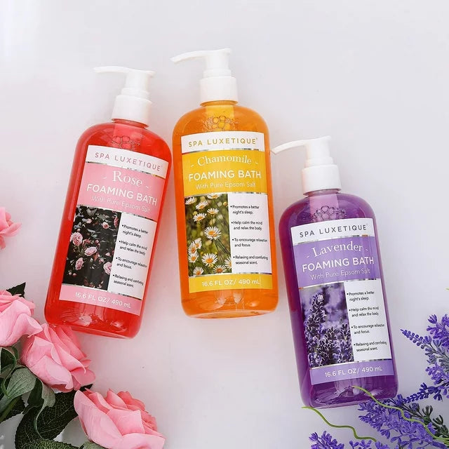 Body & Earth Inc Bubble Foaming Bath with Pure Epsom Salt