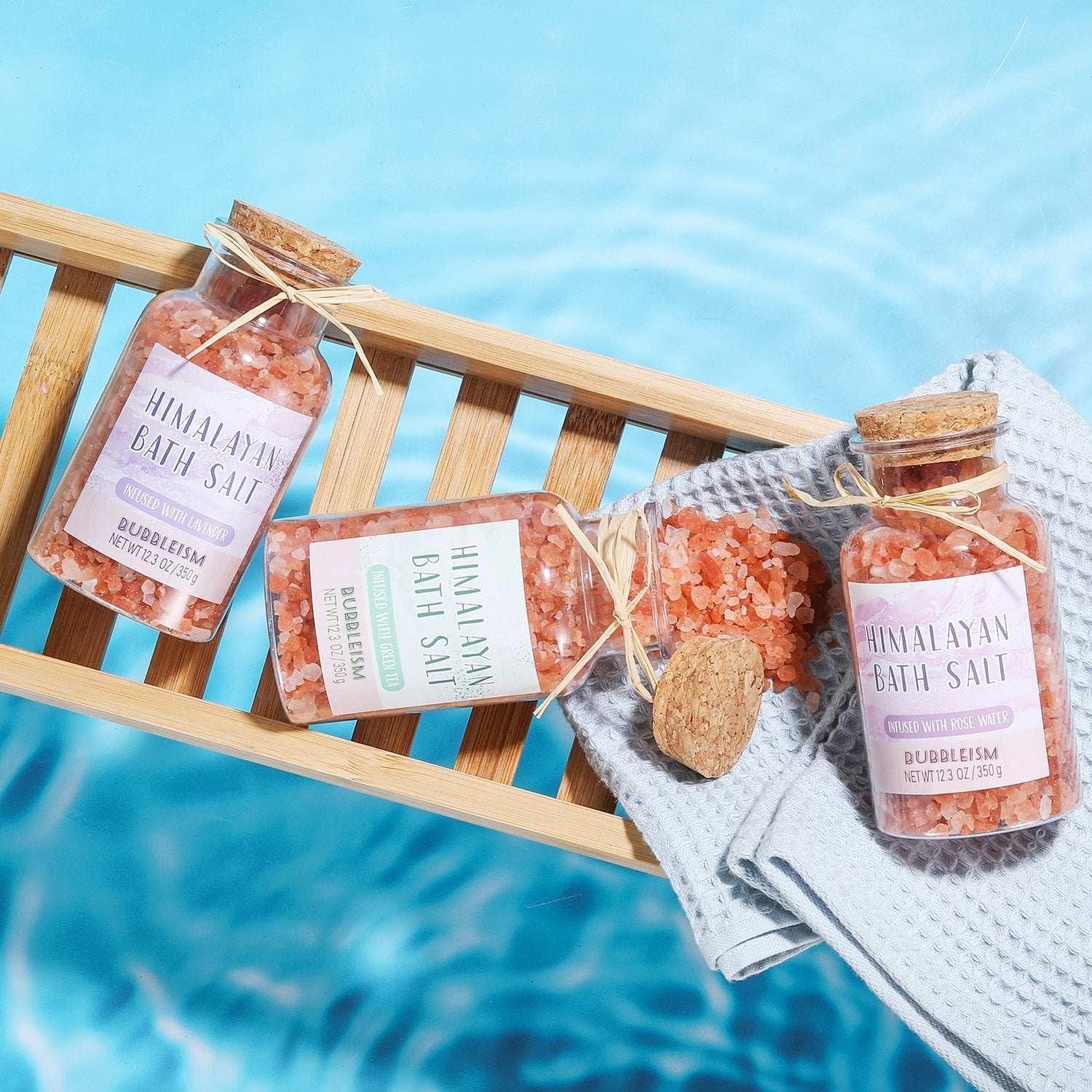 Body & Earth Inc Bubbleism GREEN TEA & ROSE WATER & LAVENDER SPA SET