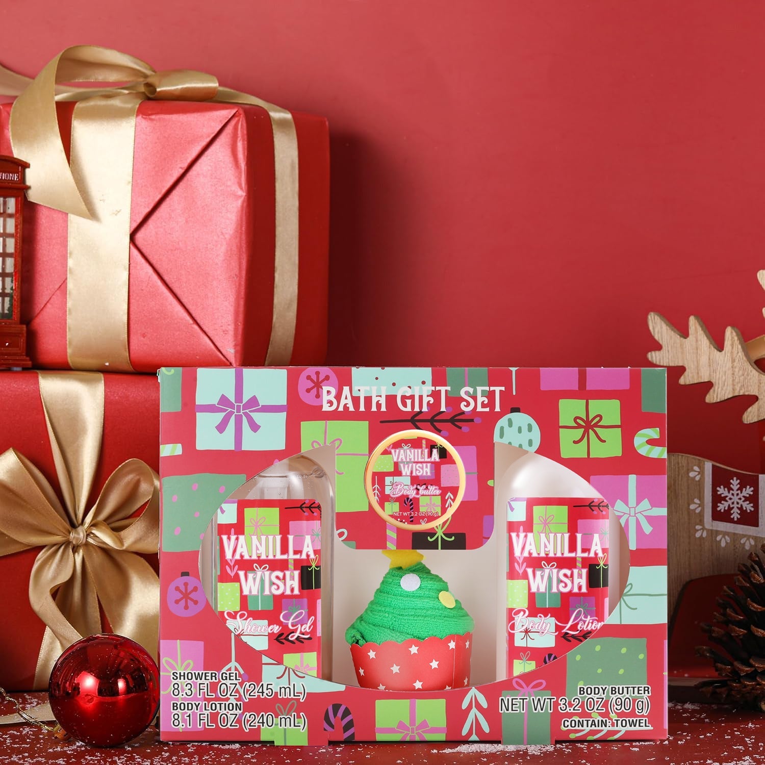 Body & Earth Inc Christmas 5 Pcs Bath Set