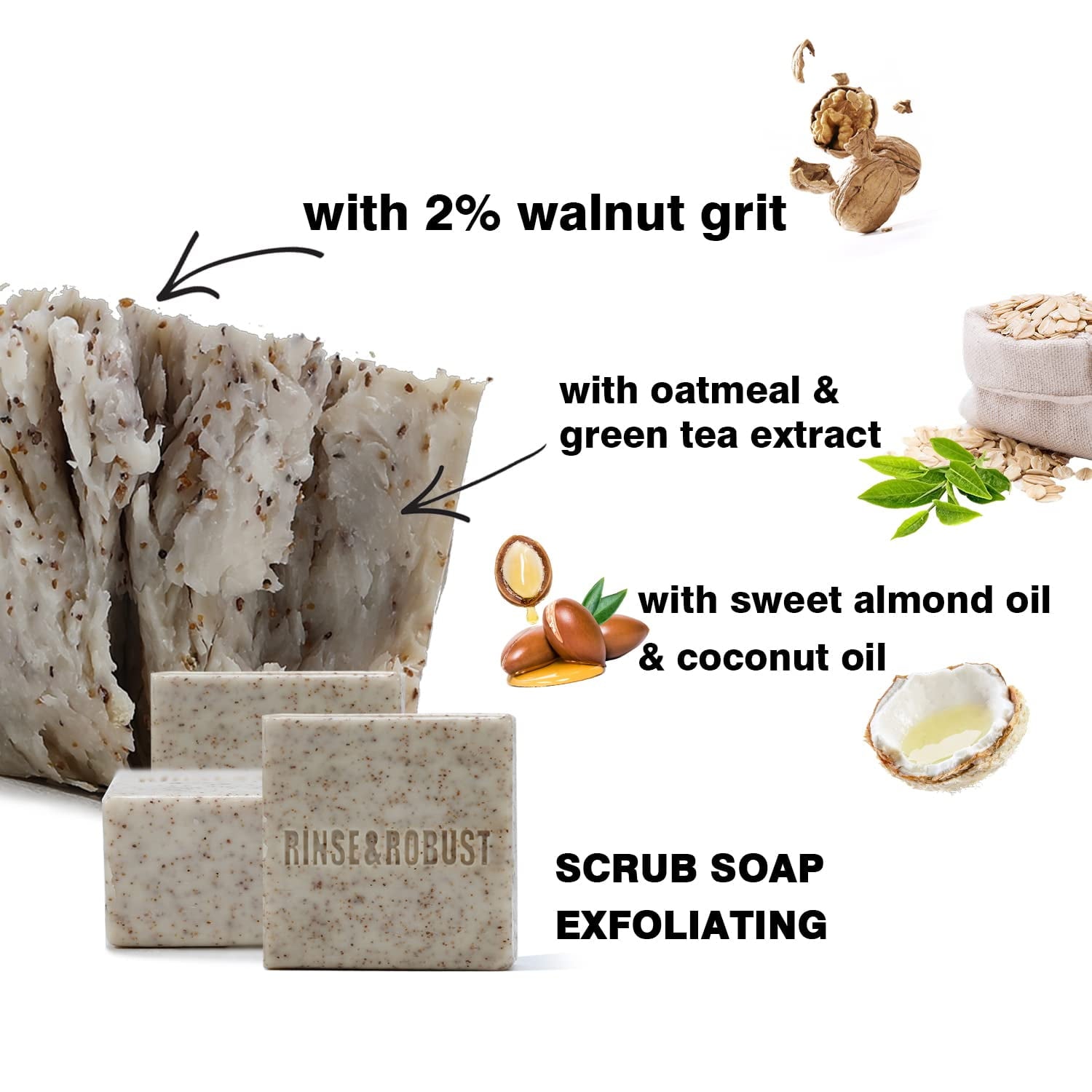 Body & Earth Inc Mens Bar Soap Bath Set- 6Pcs