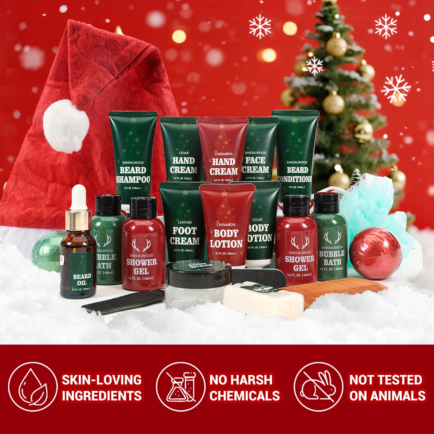 Body & Earth Inc Rinse & Robust Advent Calendar 2025, 24 Pcs Bath and Body Christmas Gift Sets for Men Grooming