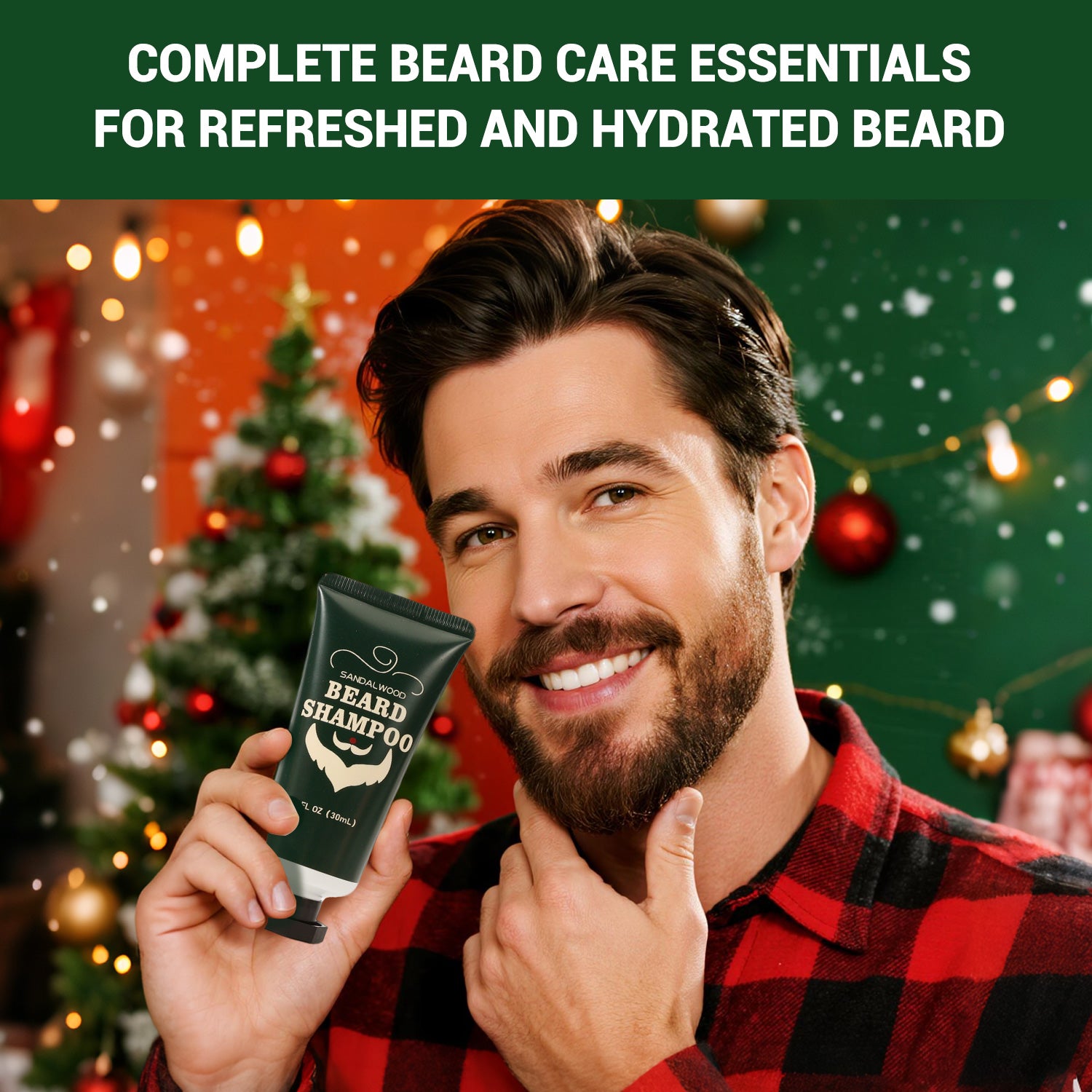 Body & Earth Inc Rinse & Robust Beard Grooming Advent Calendar 2025 for Men Christmas Gift Sets