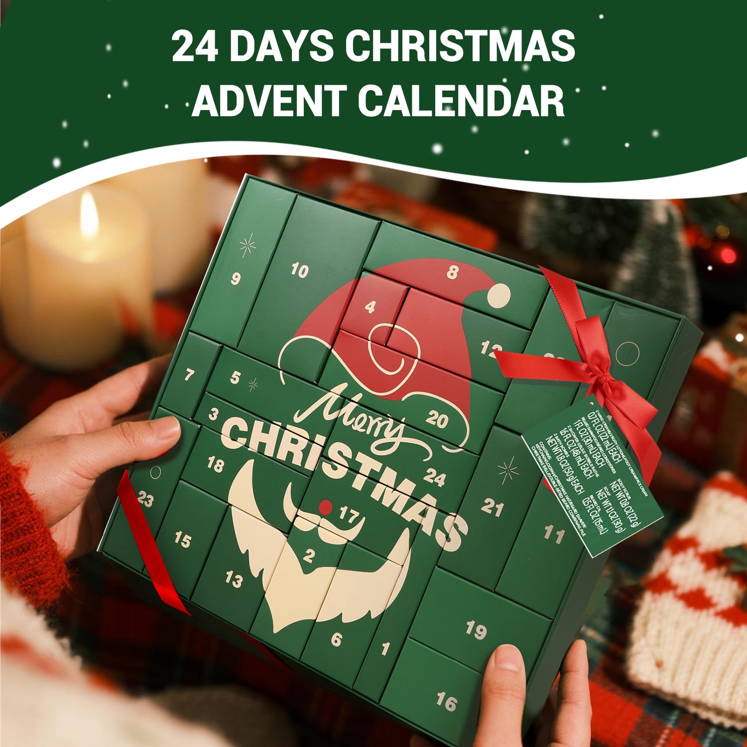 Body & Earth Inc Rinse & Robust Beard Grooming Advent Calendar 2025 for Men Christmas Gift Sets