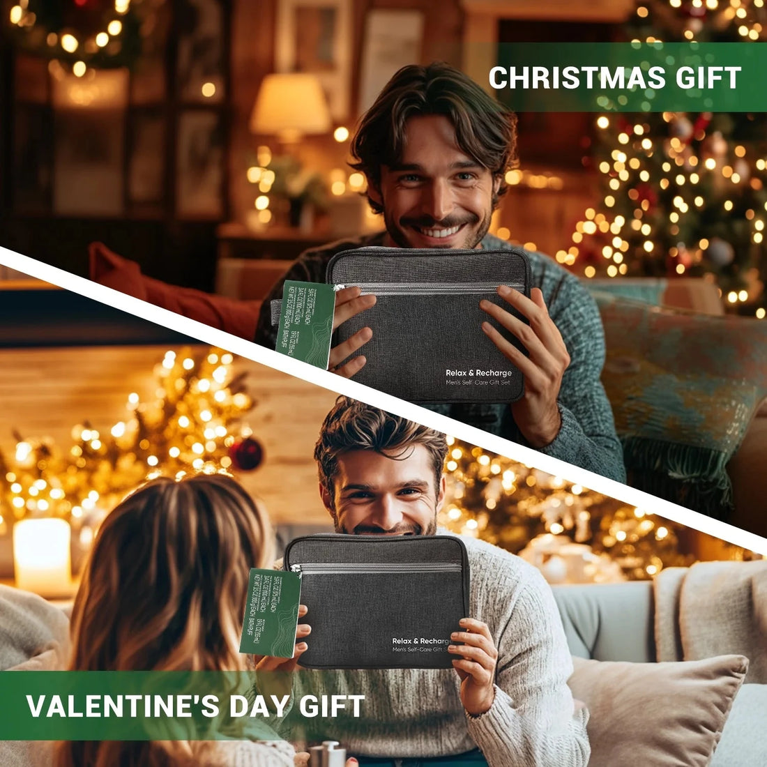 Body & Earth Inc Rinse & Robust Spa Gift Sets for Men, 9PCS Herbal Bath and Body Gift Basket Includes Shower Gel