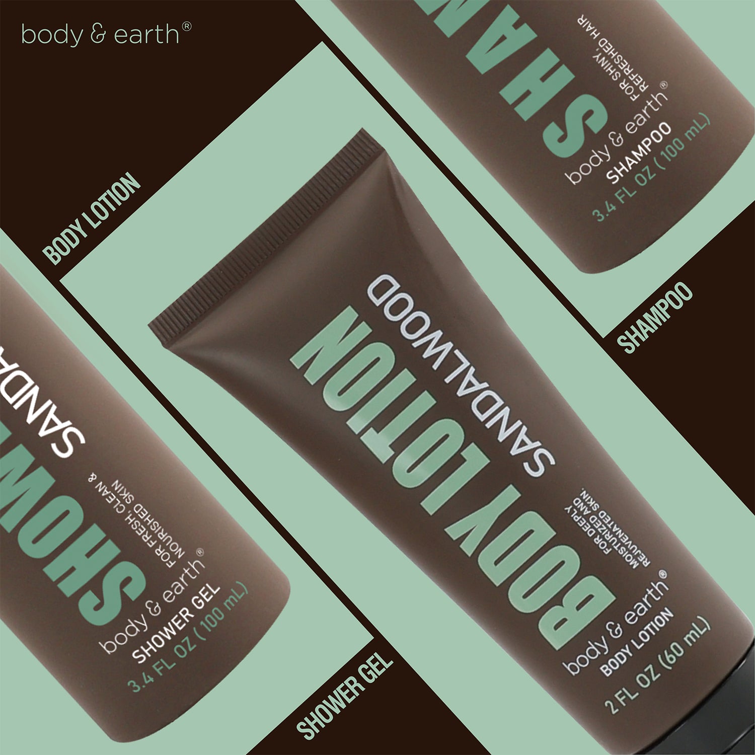 Body & Earth Inc Sandalwood Scent Home Spa Gift Basket