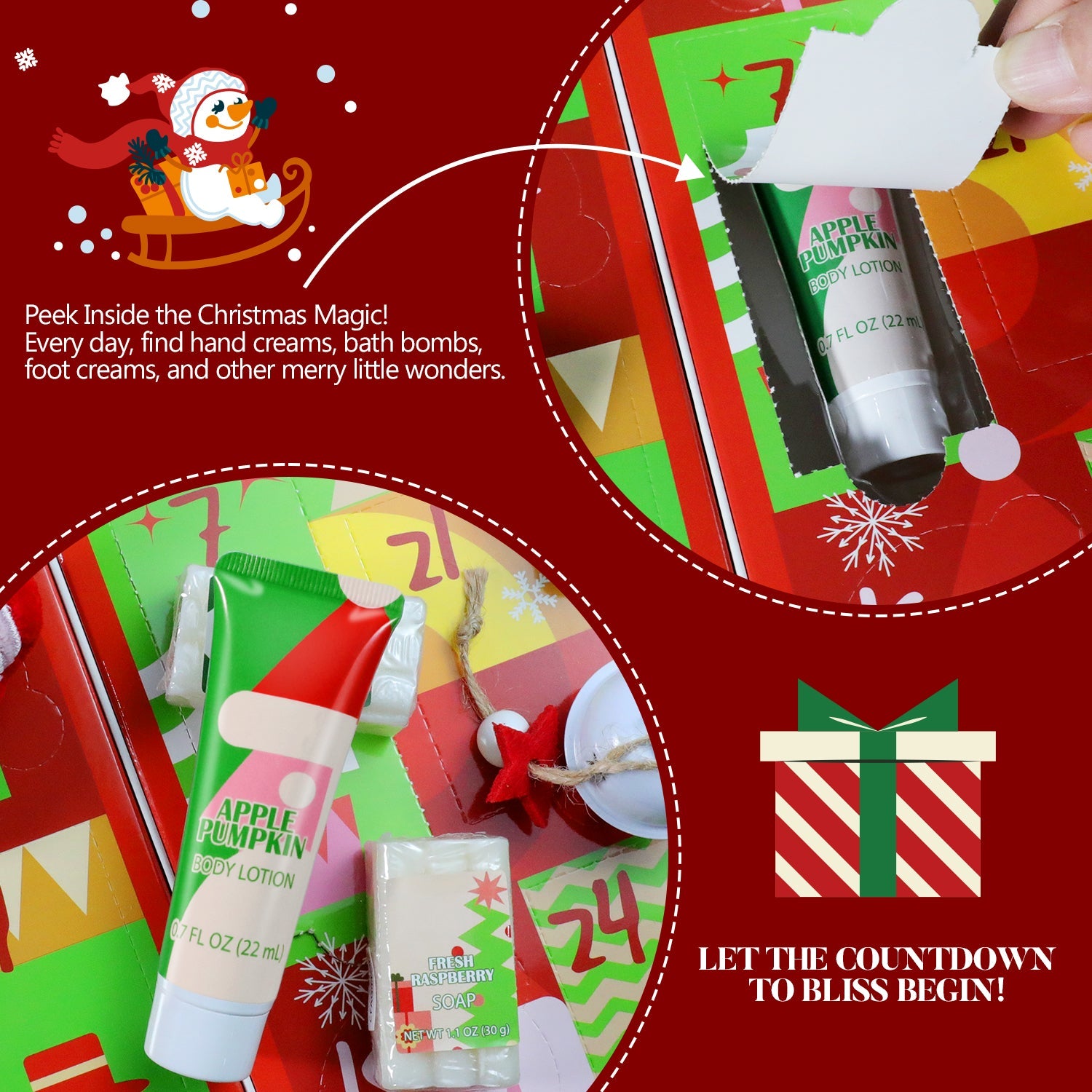 Body & Earth Inc Spa Luxetique Advent Calendar 2025 Holiday Christmas Gifts for Women New Year, 24 Days of Beauty Skincare