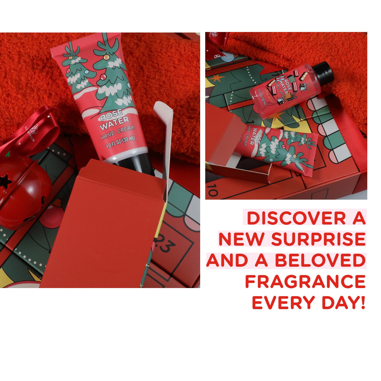 Body & Earth Inc Spa Luxetique Christmas Advent Calendar 2025, Holiday Gift Baskets Bath ans Body Sets for Women