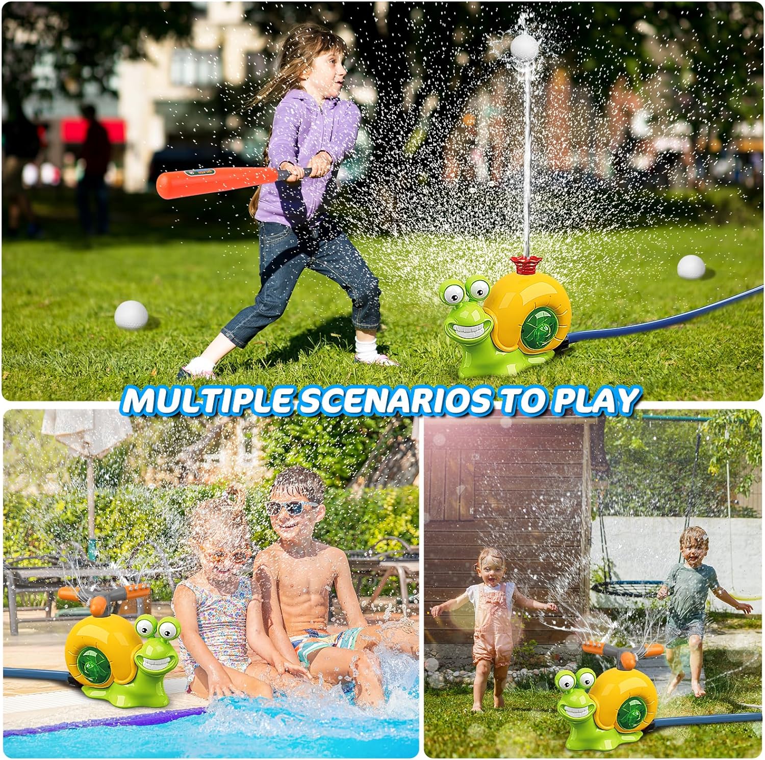 Body & Earth Inc Water Sprinkler Baseball Toy for Kids Outdoor Play
