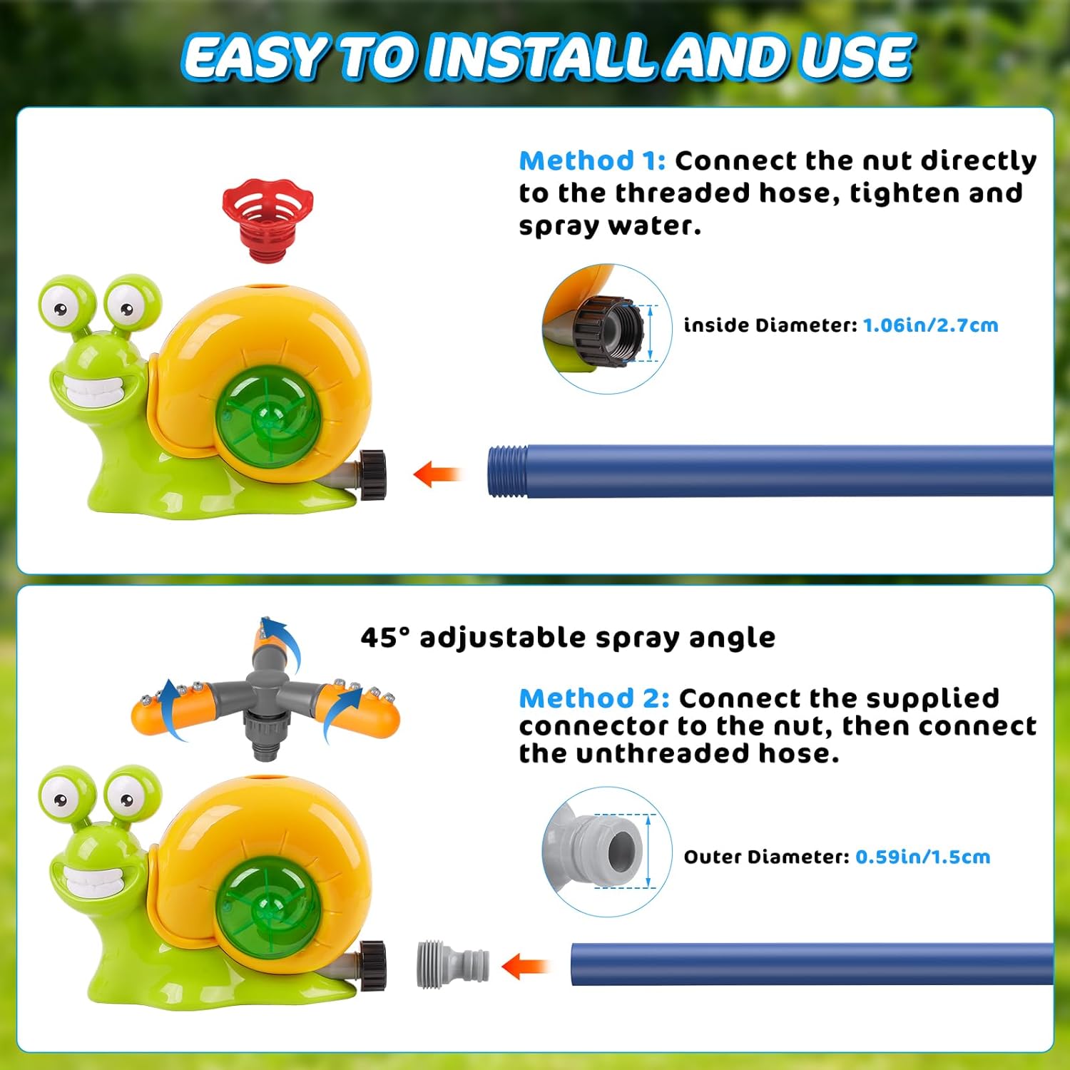 Body & Earth Inc Water Sprinkler Baseball Toy for Kids Outdoor Play
