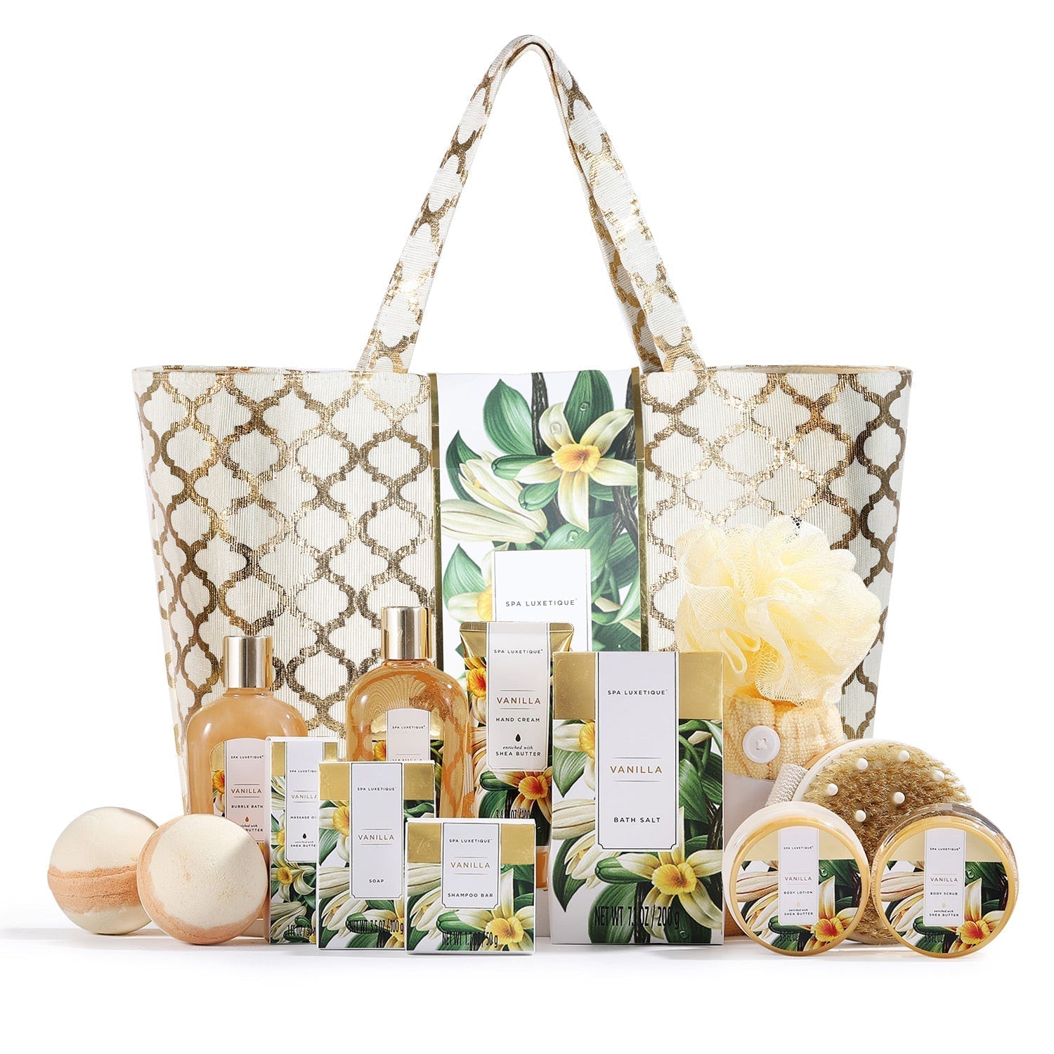 Body & Earth Vanilla Fashion Bath Set Tote