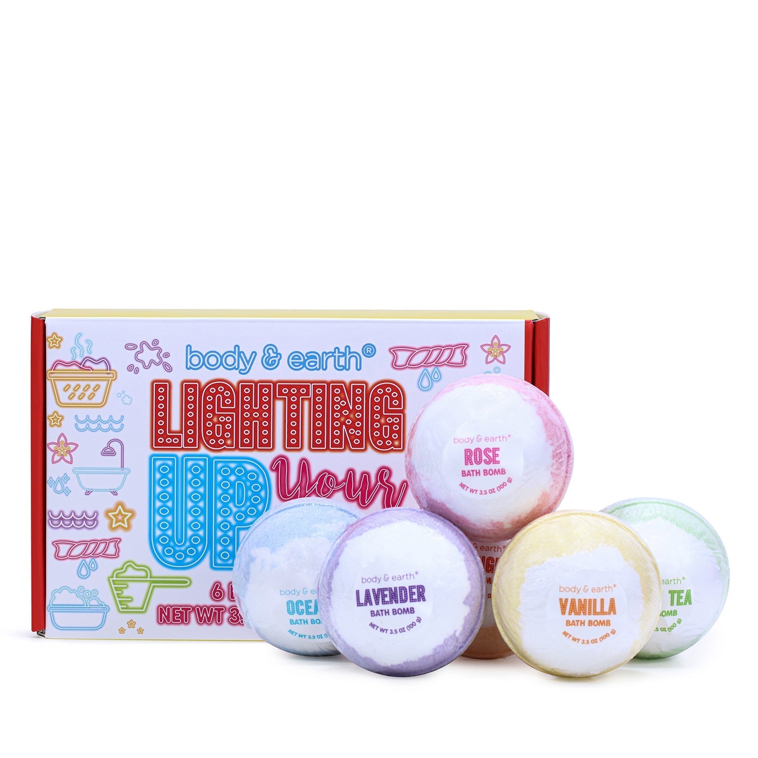 Body & Earth Bath Bomb Light Up Bath Bombs Gift Set