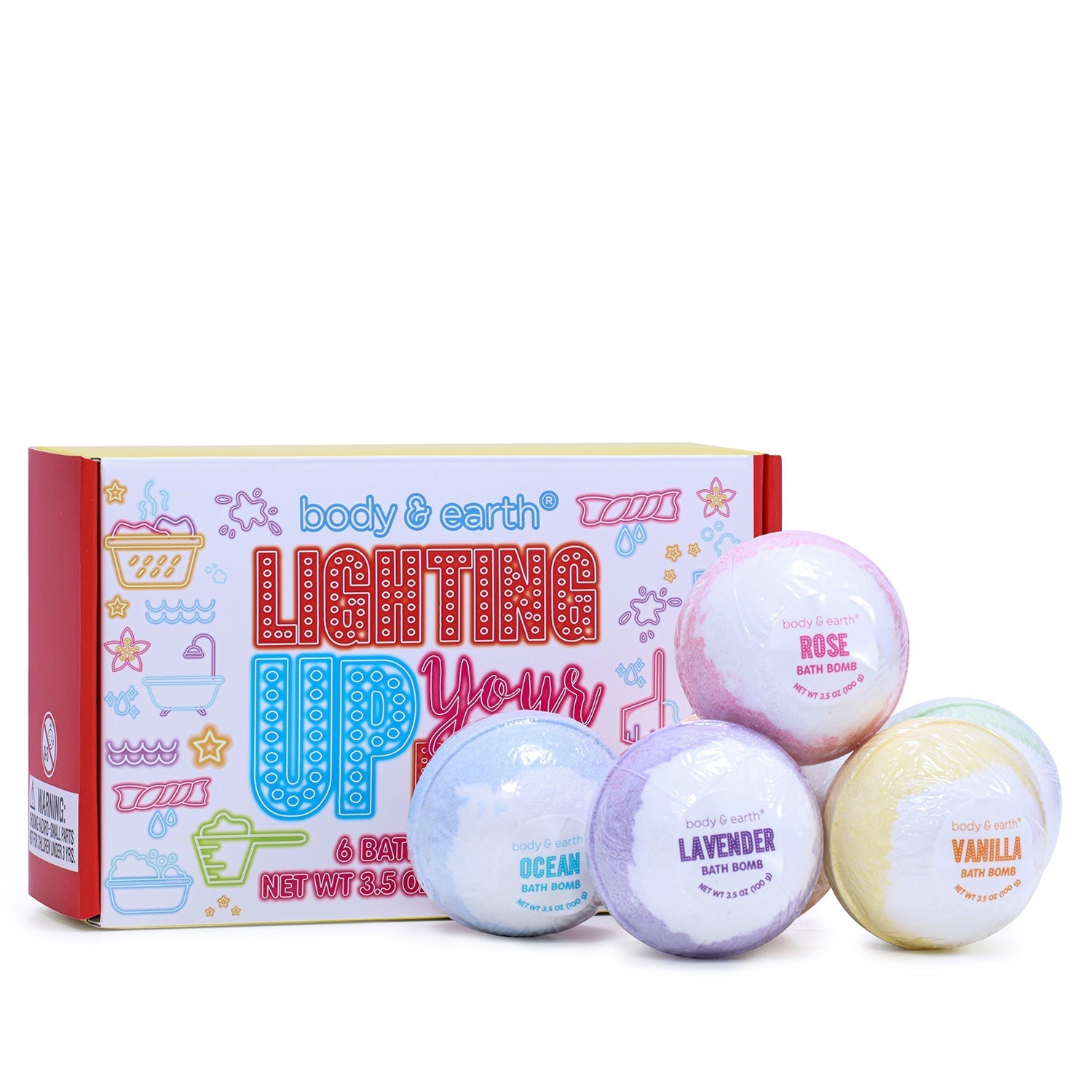Body & Earth Bath Bomb Light Up Bath Bombs Gift Set